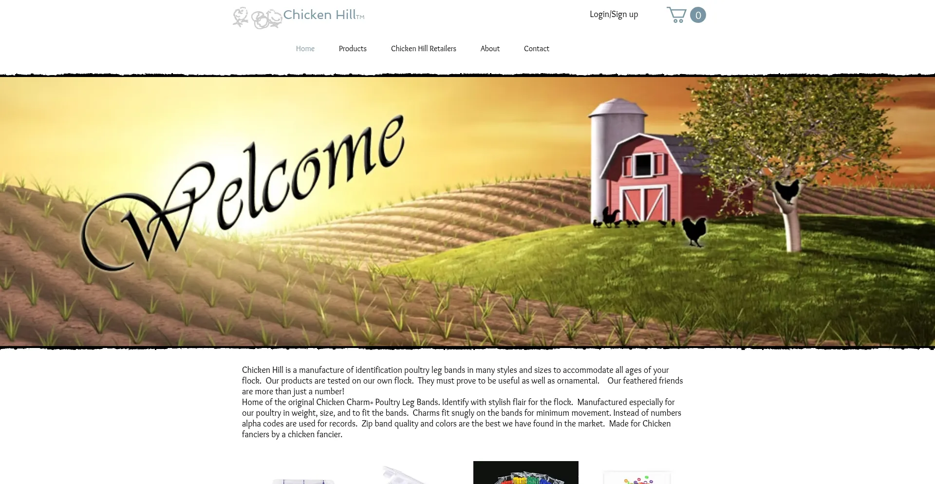 Website screenshot of Chickencharm.co