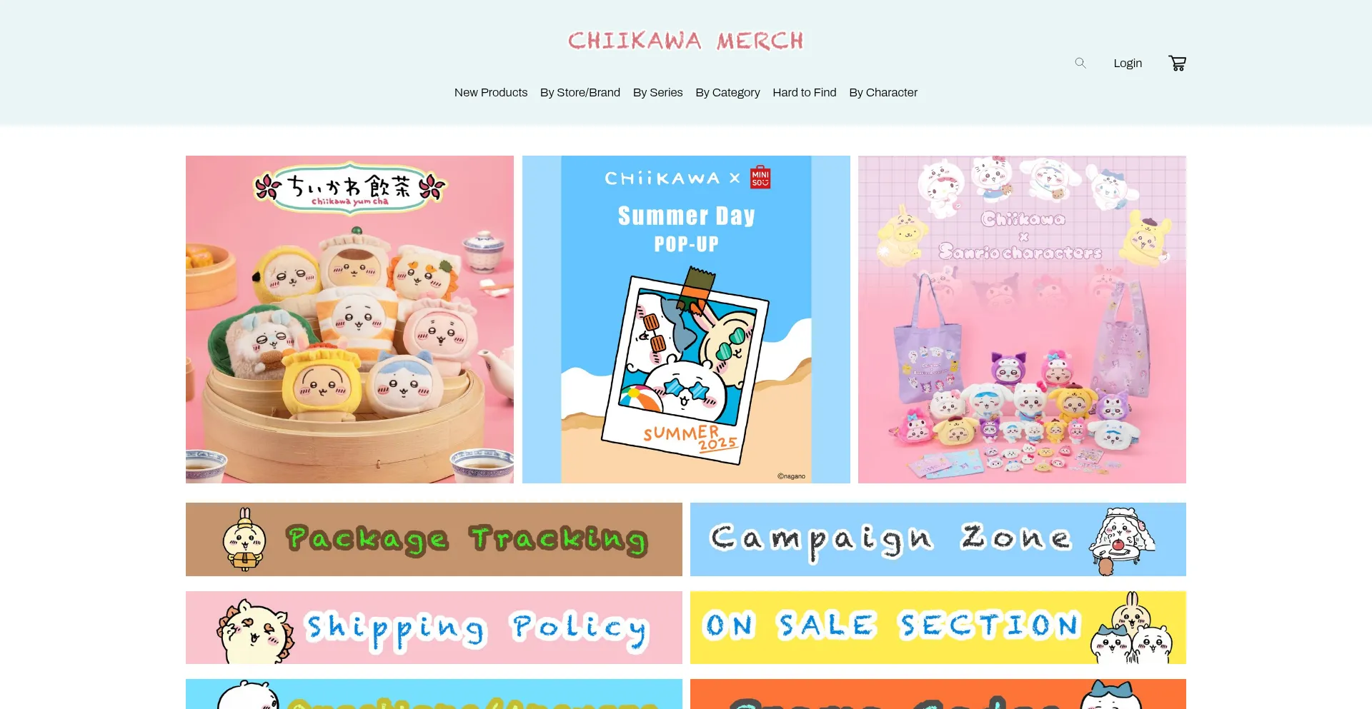Website screenshot of Chiikawamerch.com