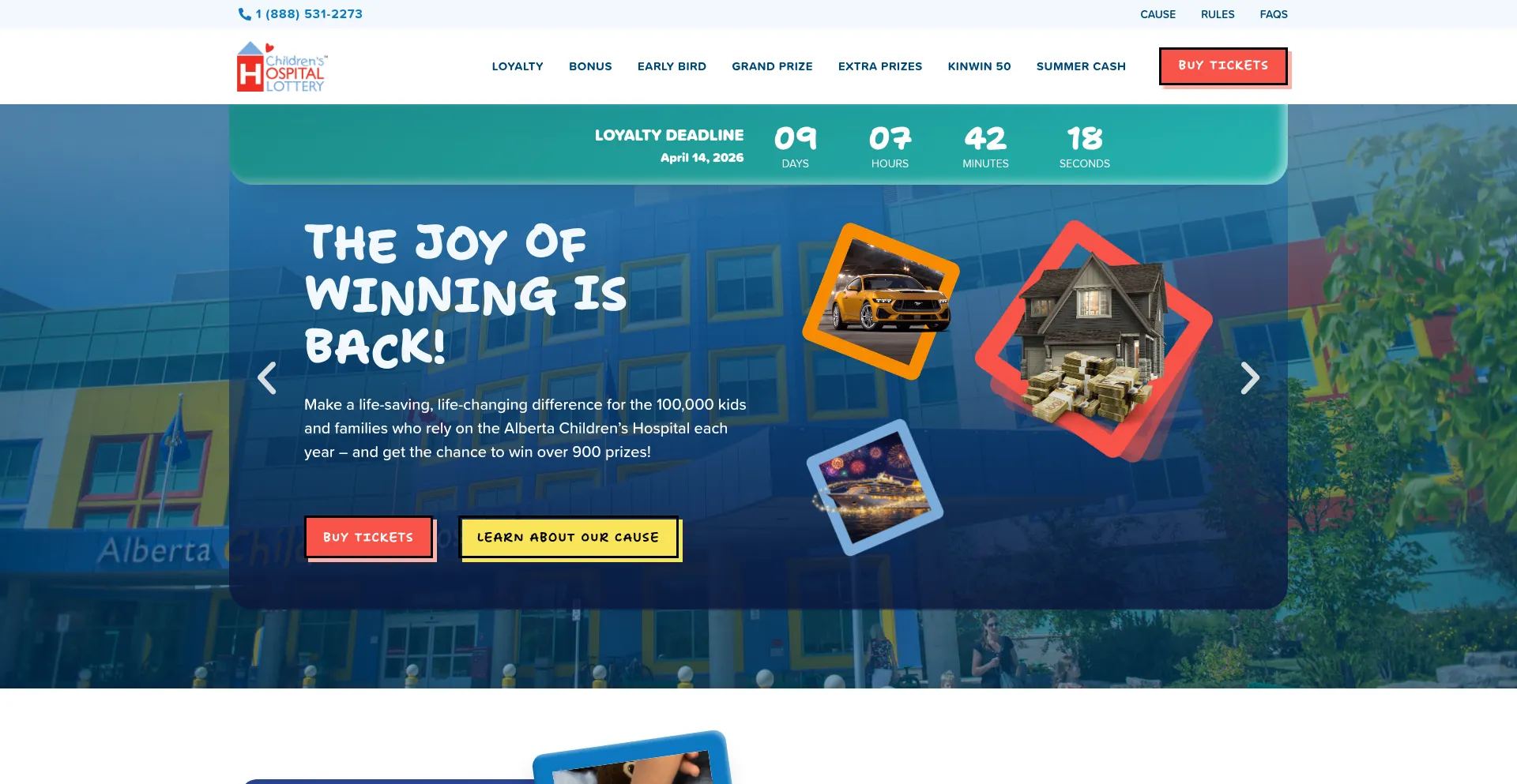 Childrenshospitallottery.ca