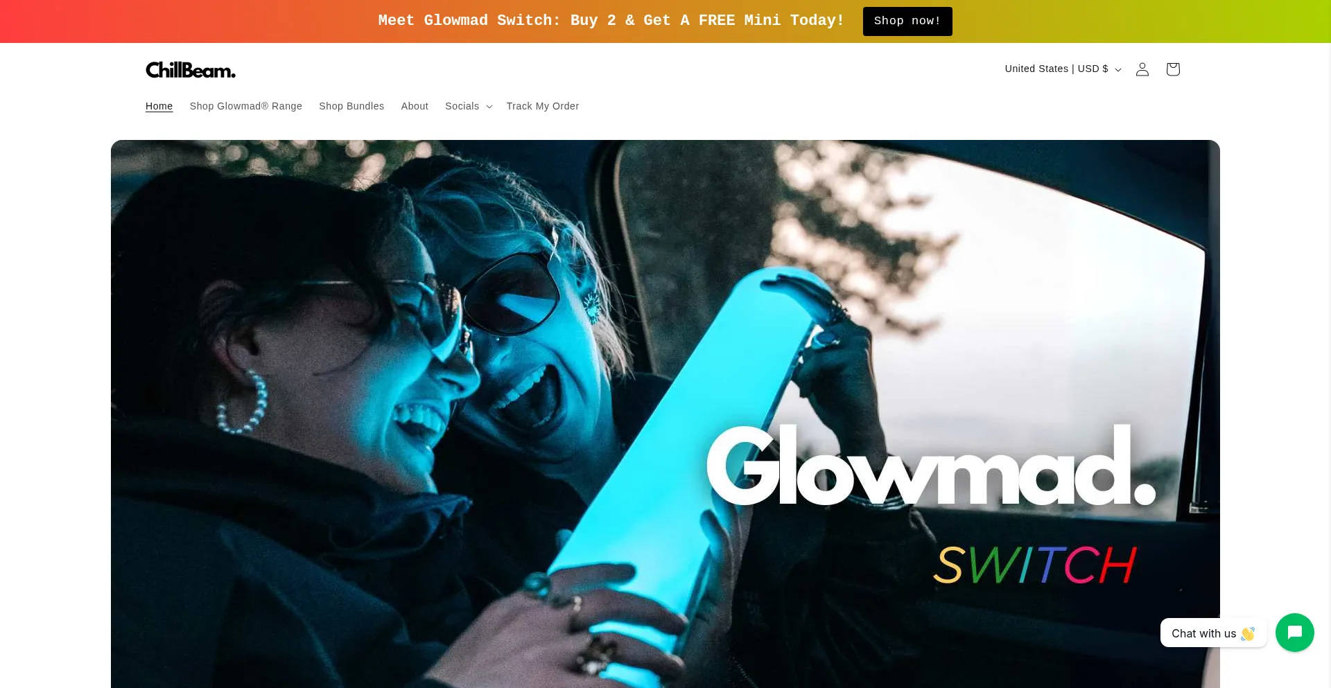 Website screenshot of Chillbeam.com