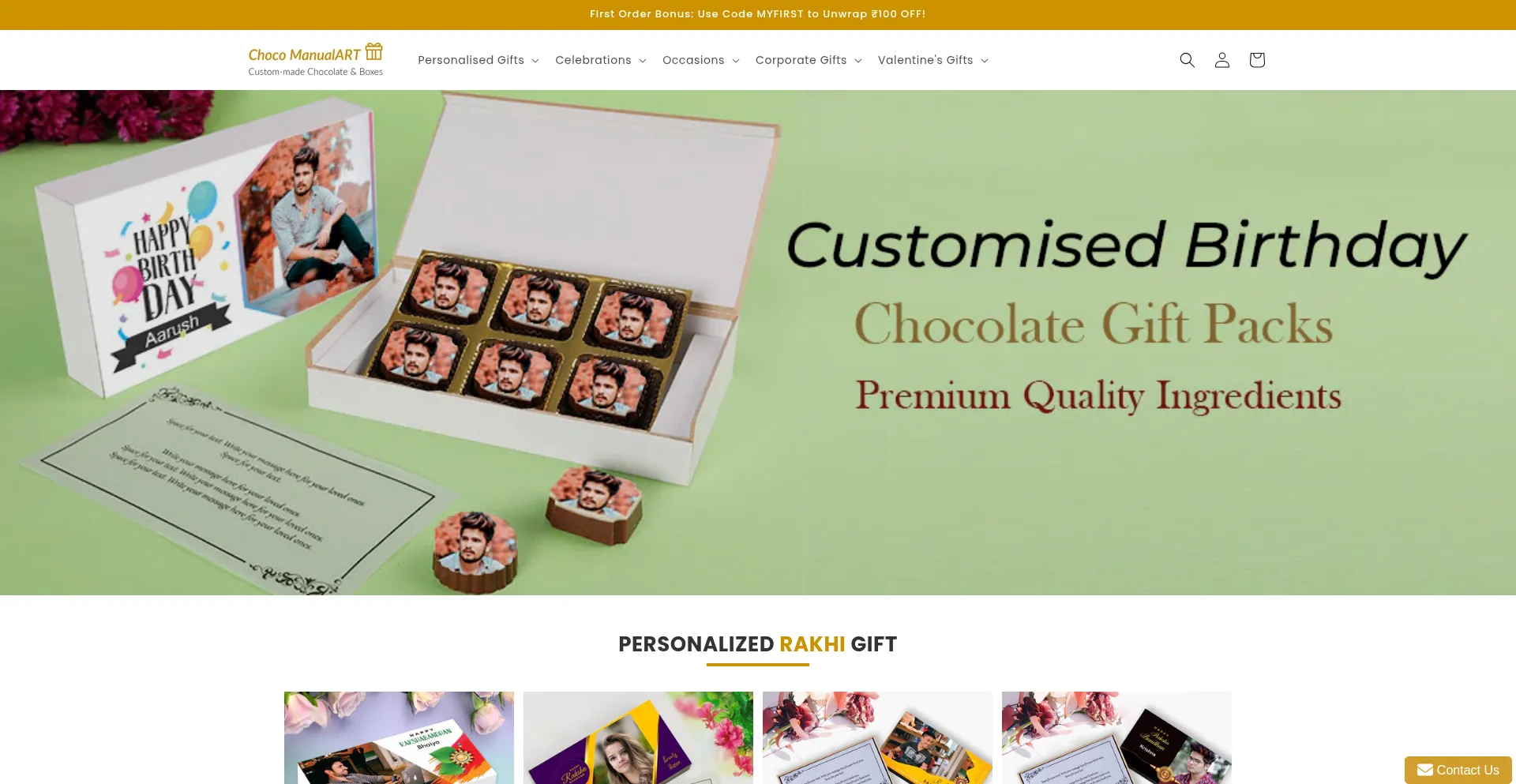 Website screenshot of Chocomanualart.com