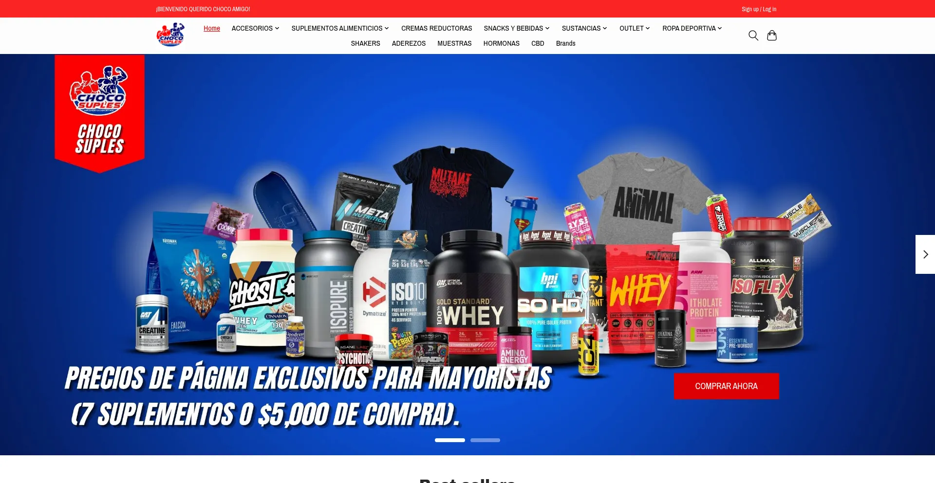 Website screenshot of Chocosuples.com