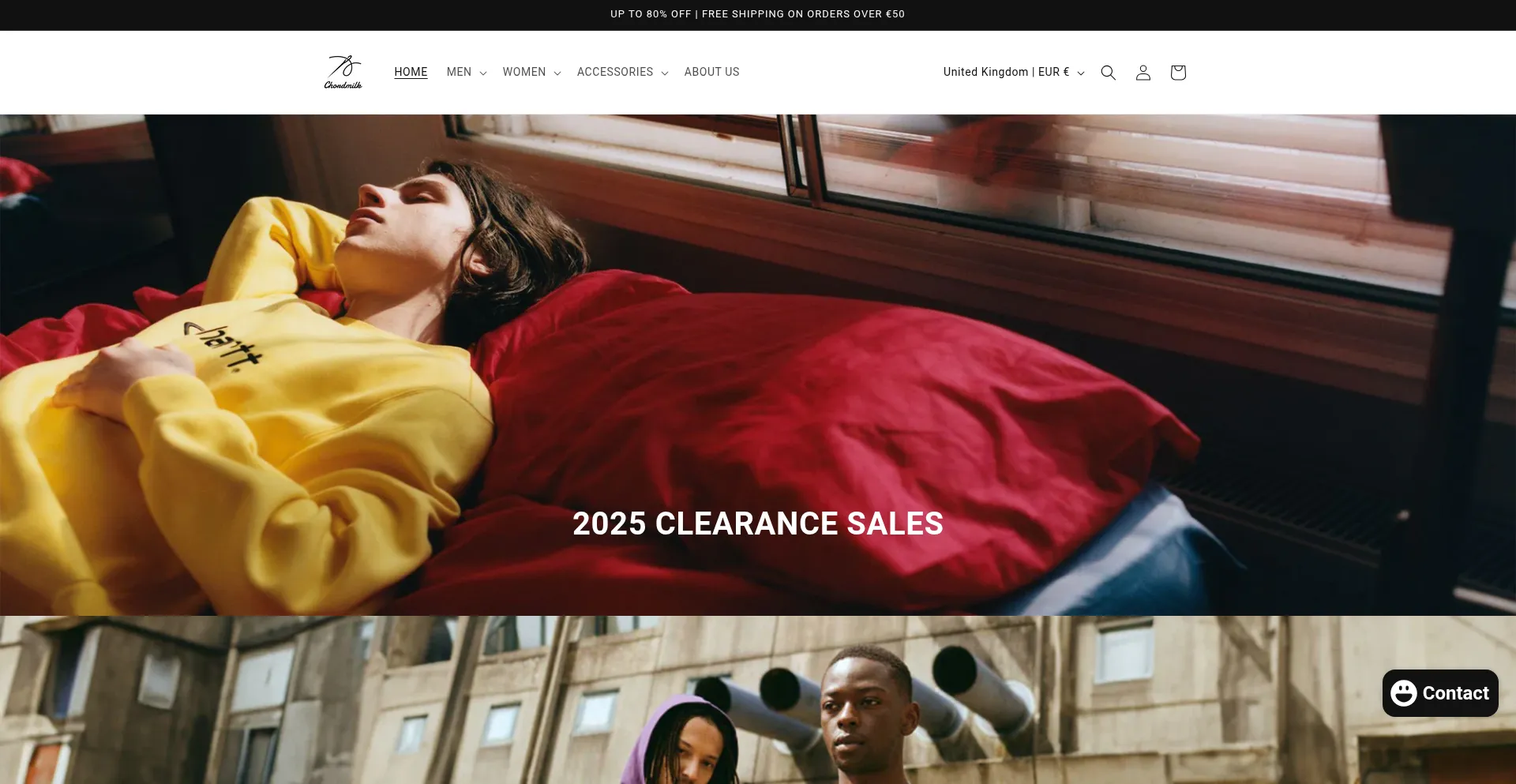 Website screenshot of Chordmilk.shop