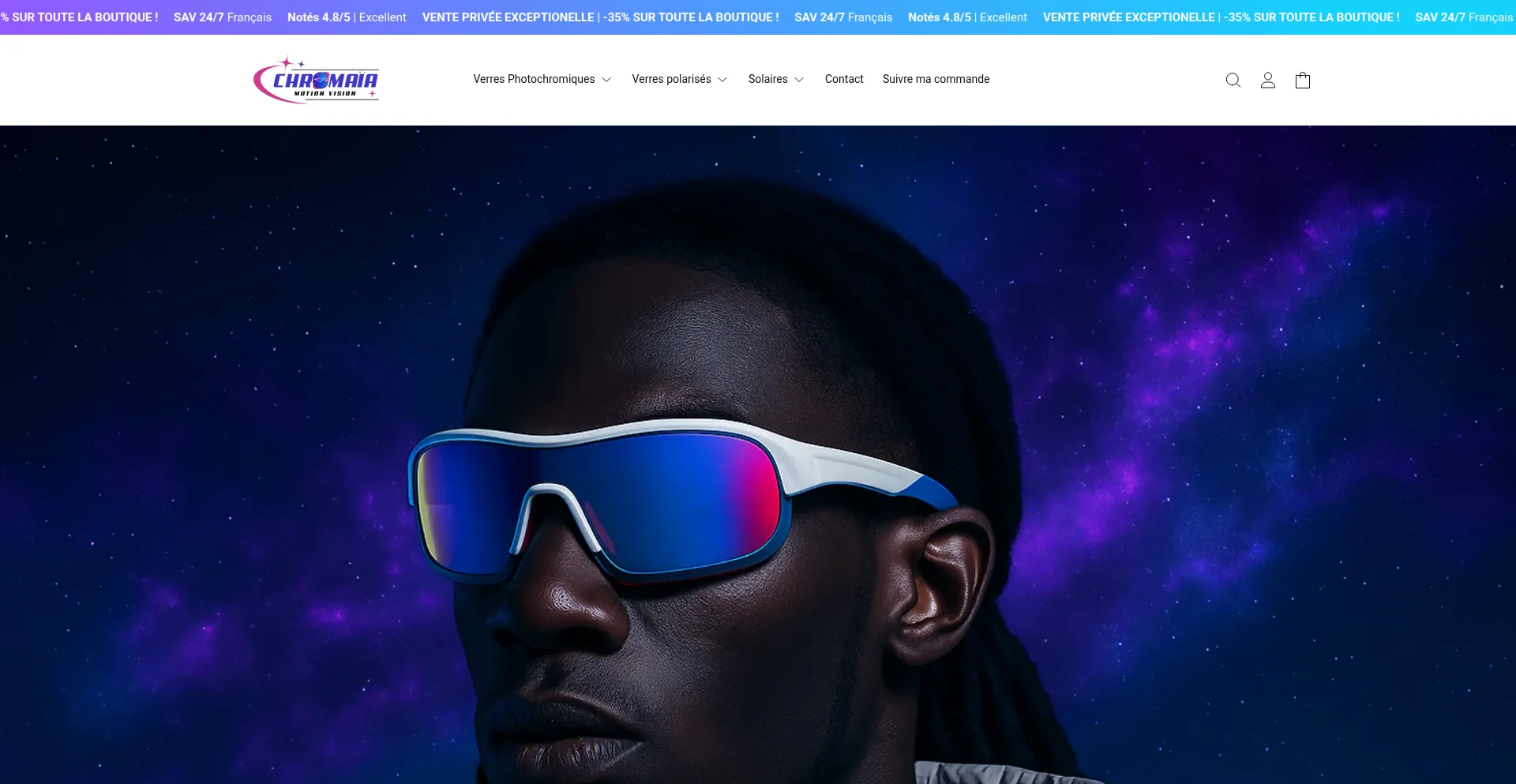 Website screenshot of Chromaia.fr