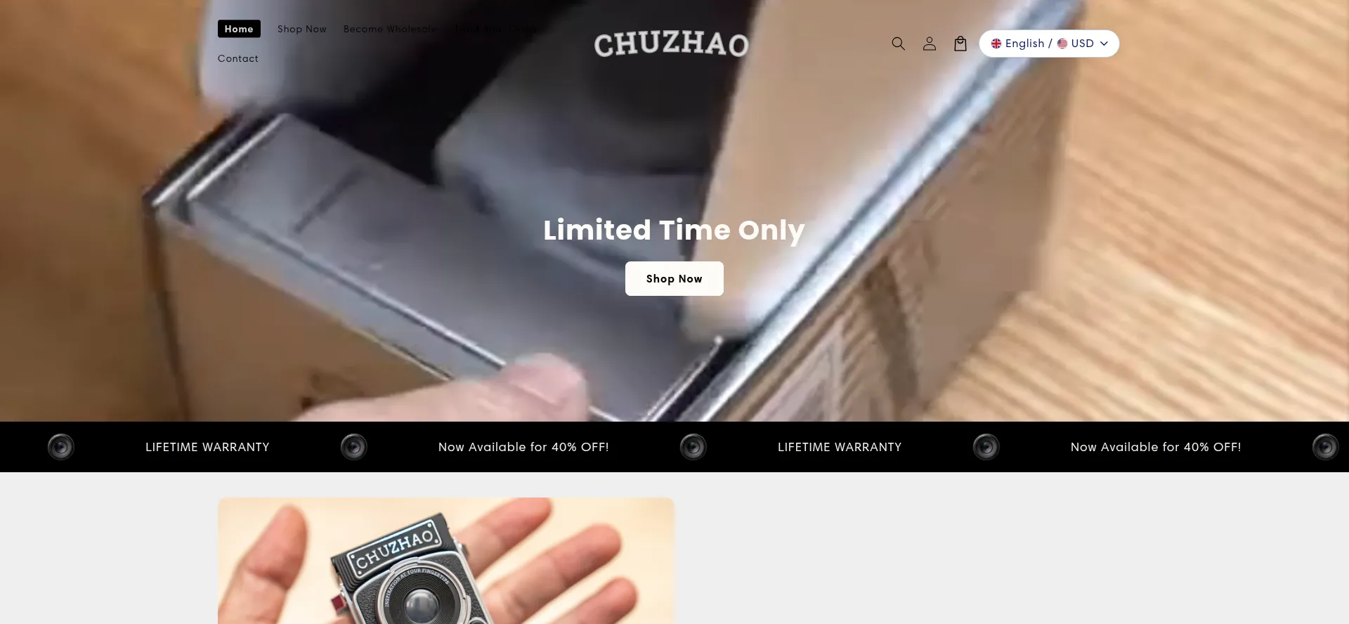 Website screenshot of Chuzhao.co