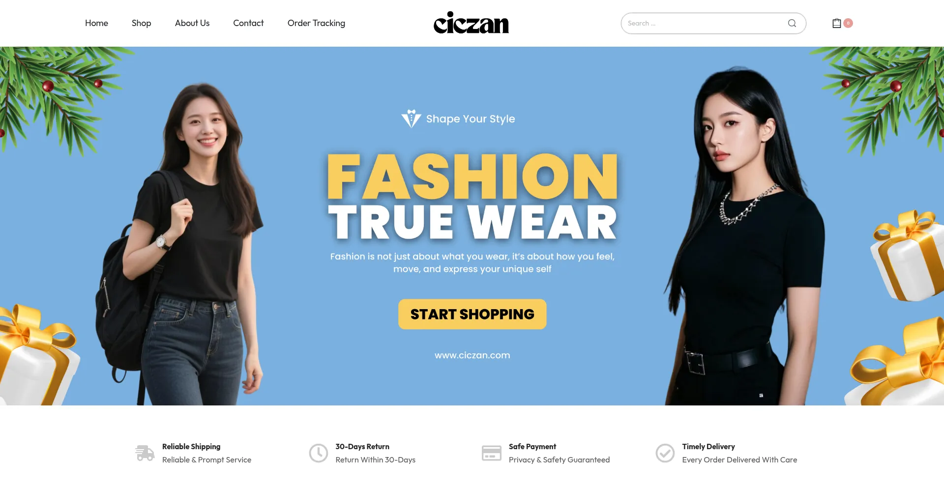 Website screenshot of Ciczan.com