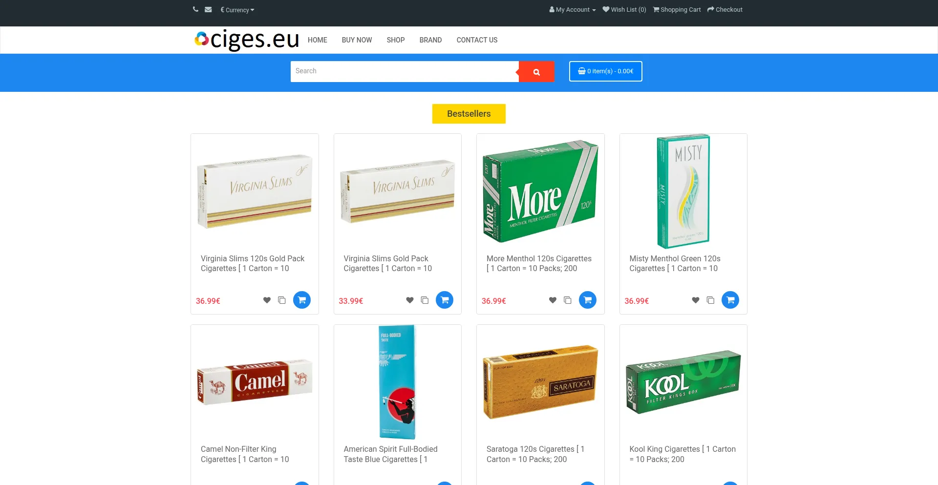 Website screenshot of Ciges.eu