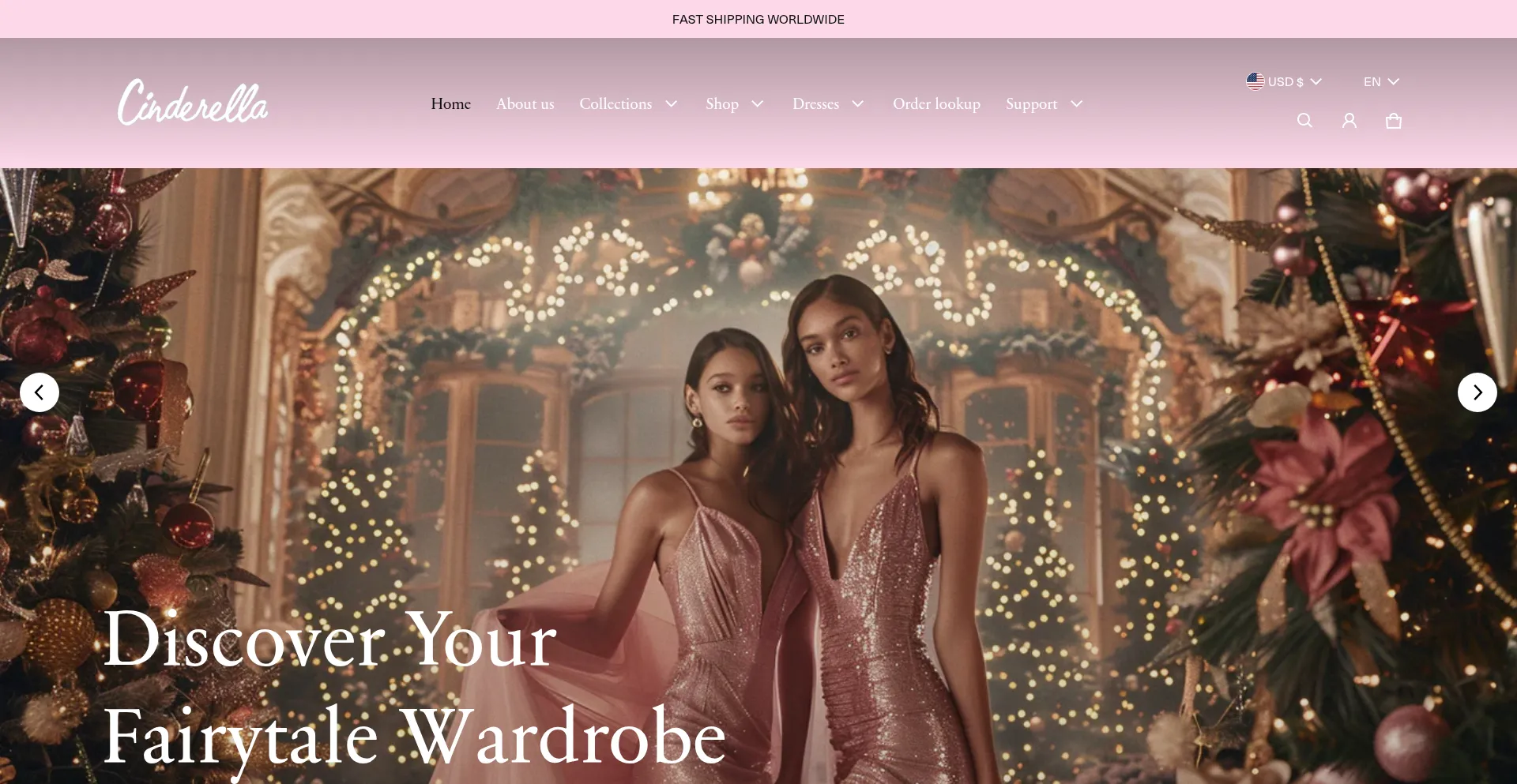 Website screenshot of Cinderellastouch.com