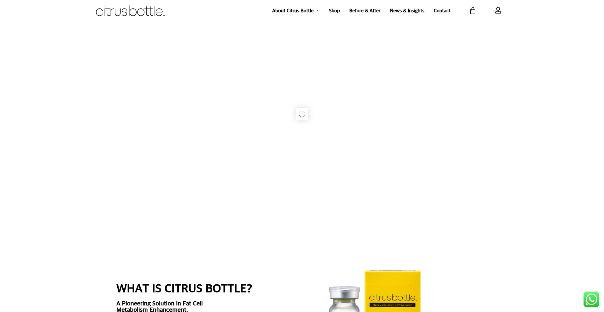 Website screenshot of Citrusbottle.com