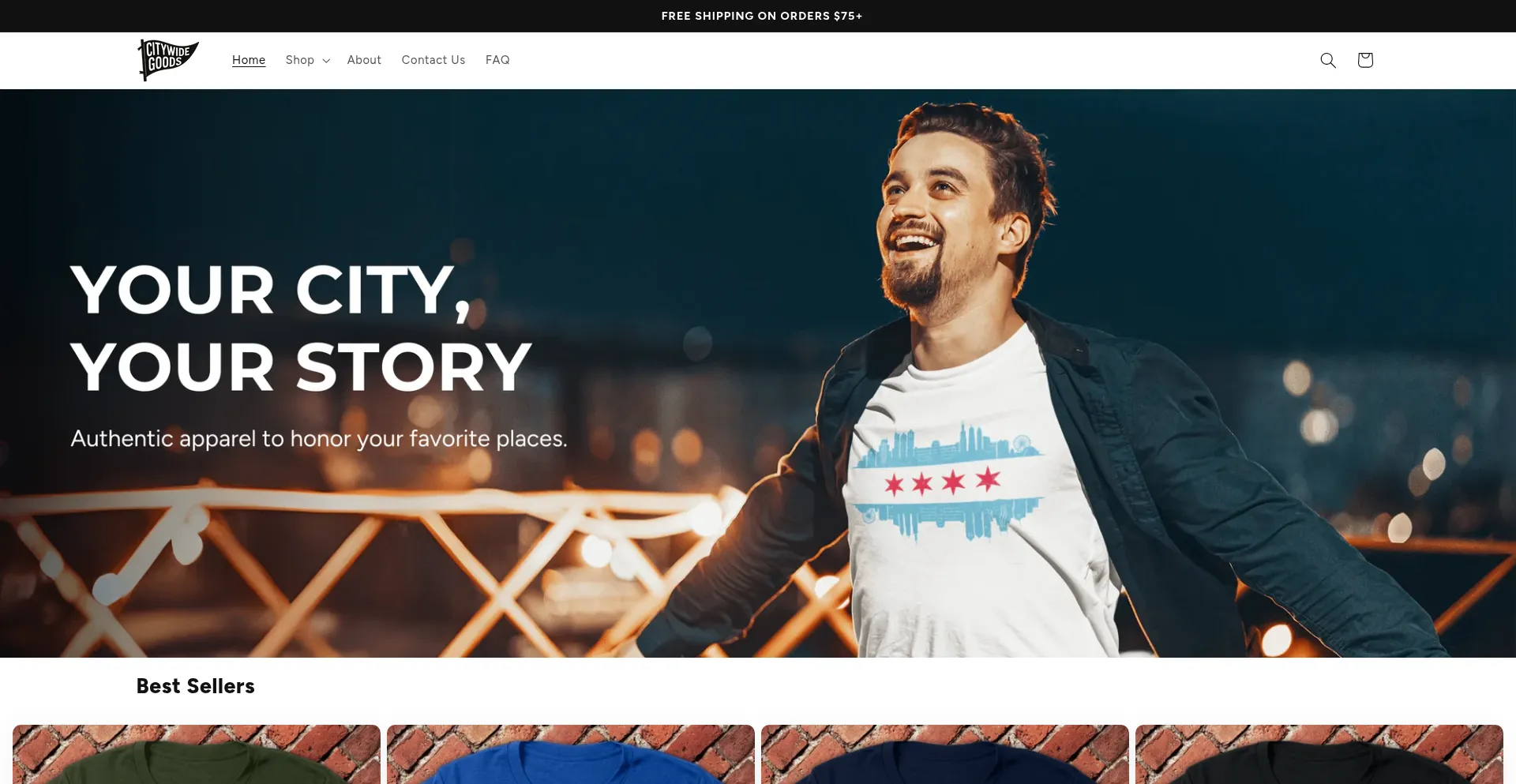 Website screenshot of Citywidegoods.com