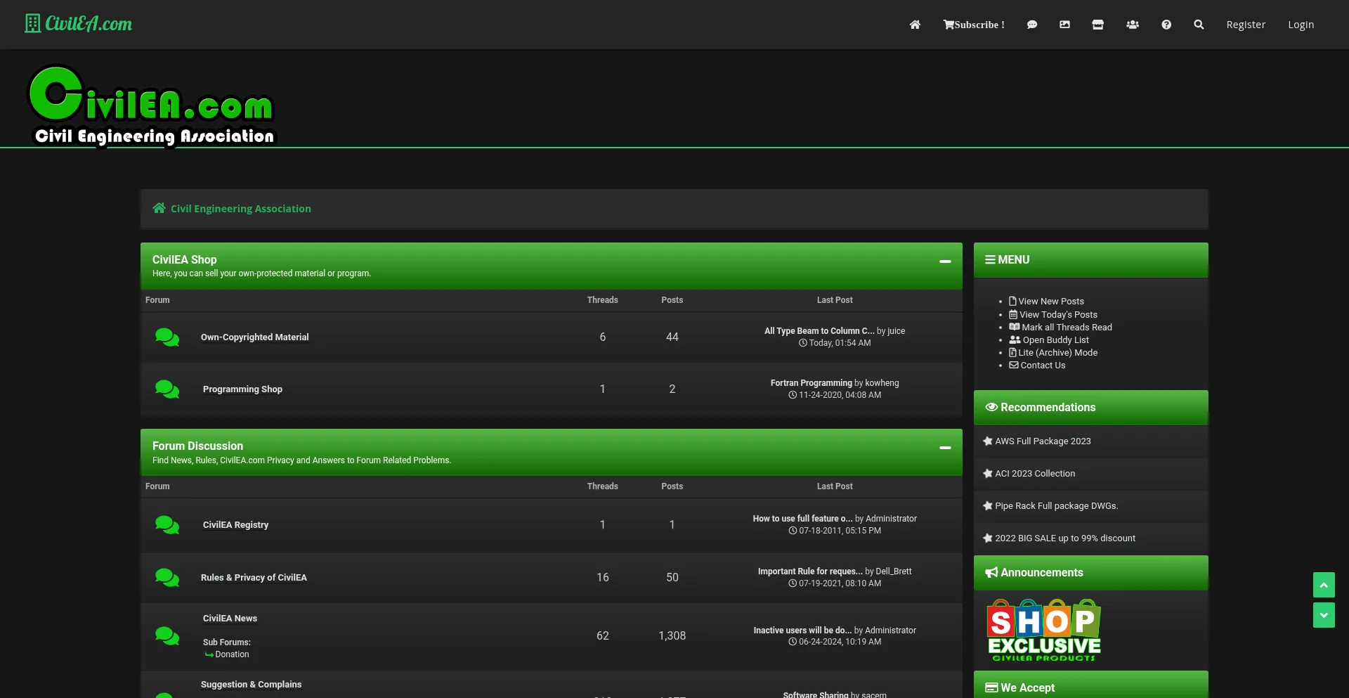 Website screenshot of Civilea.com