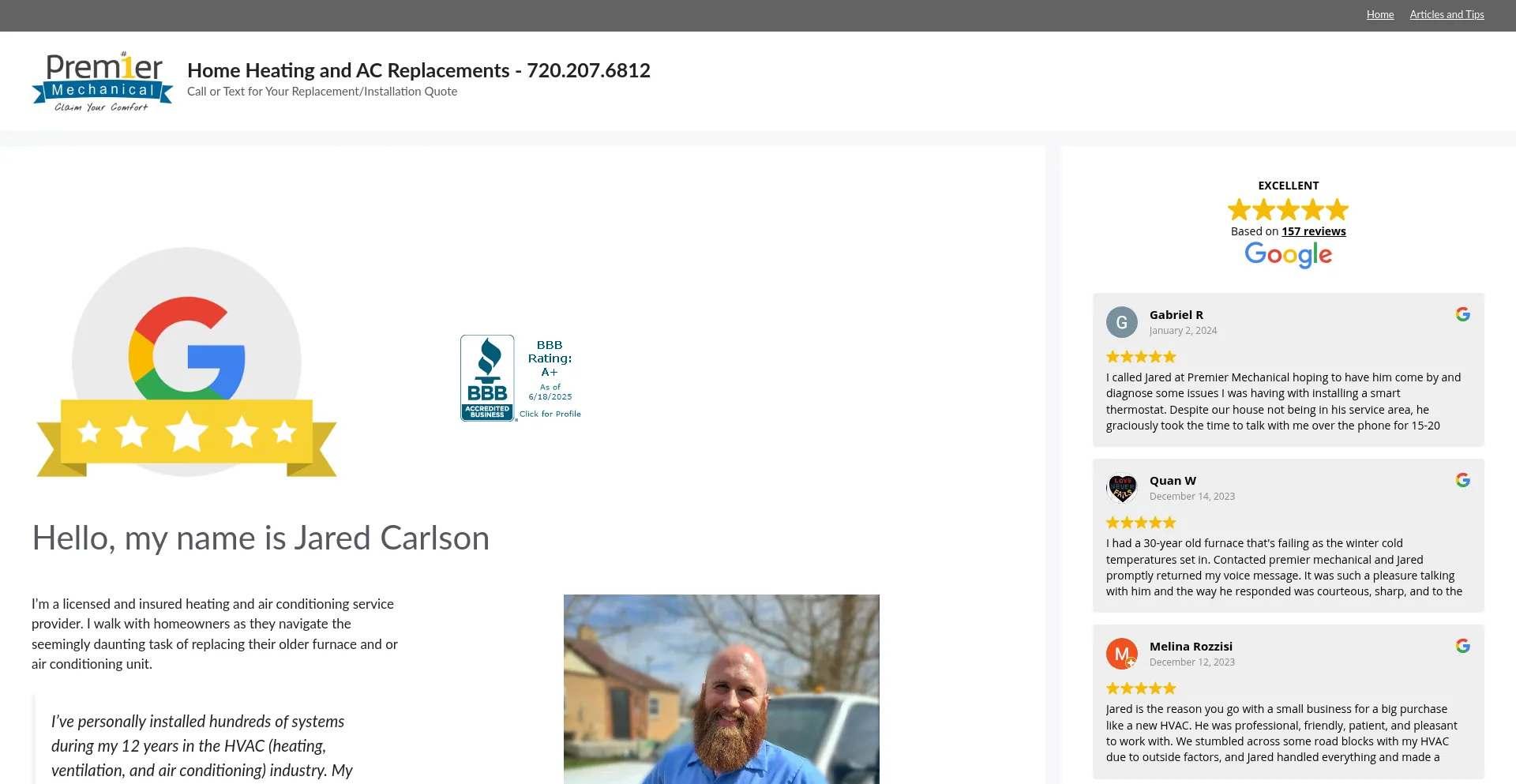 Website screenshot of Claimyourcomfort.com