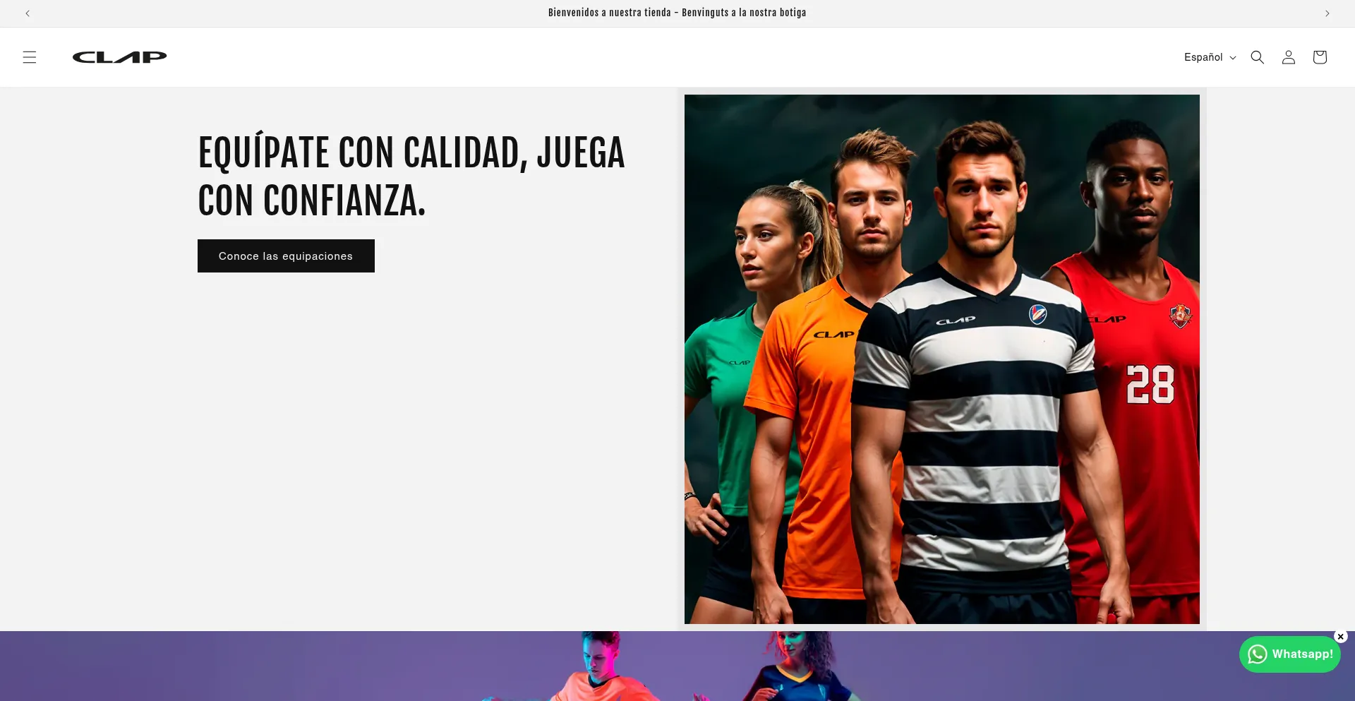 Website screenshot of Claplx.shop