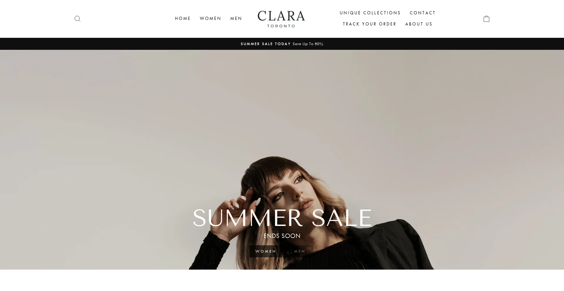 Website screenshot of Claratoronto.com