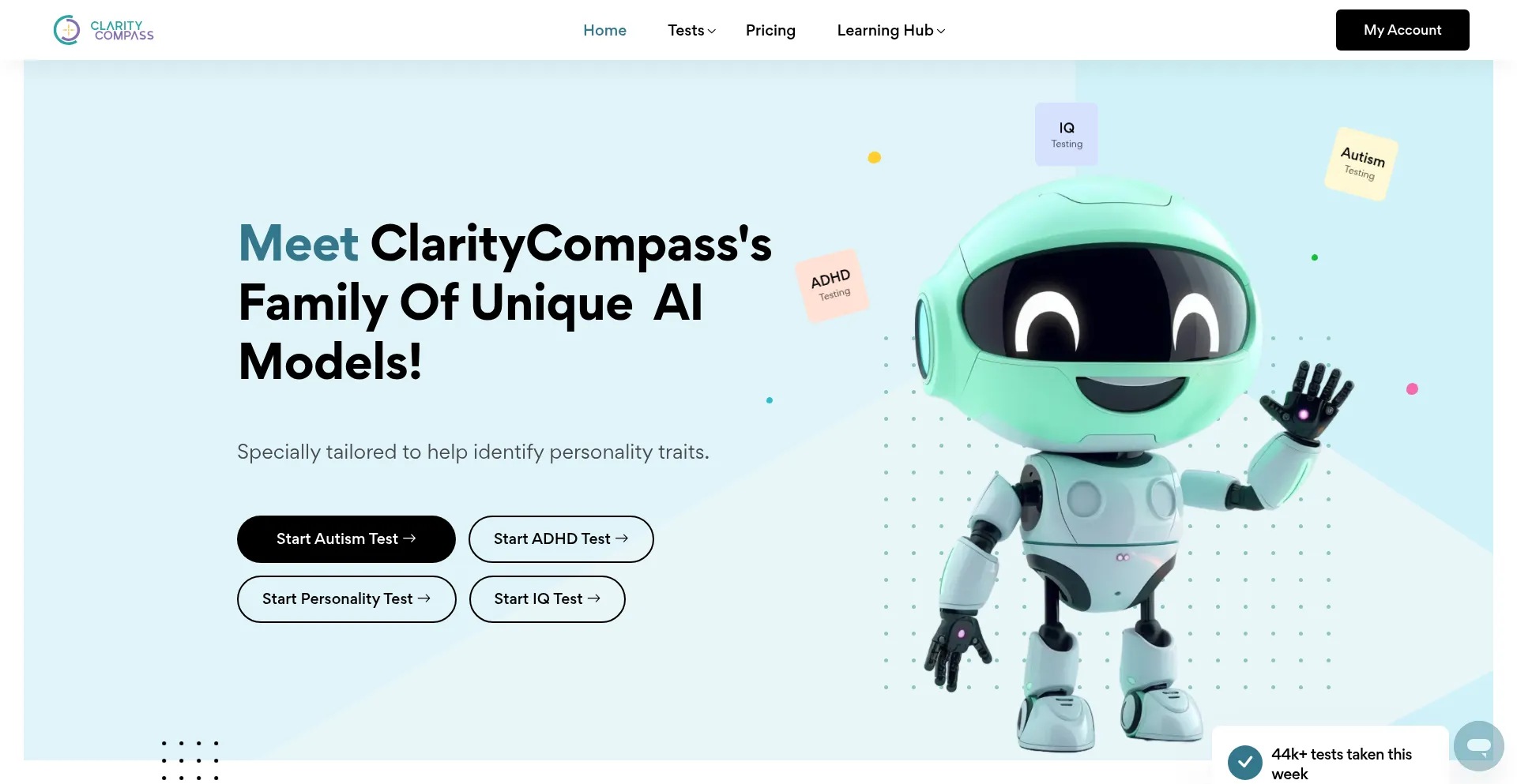 Website screenshot of Claritycompass.ai