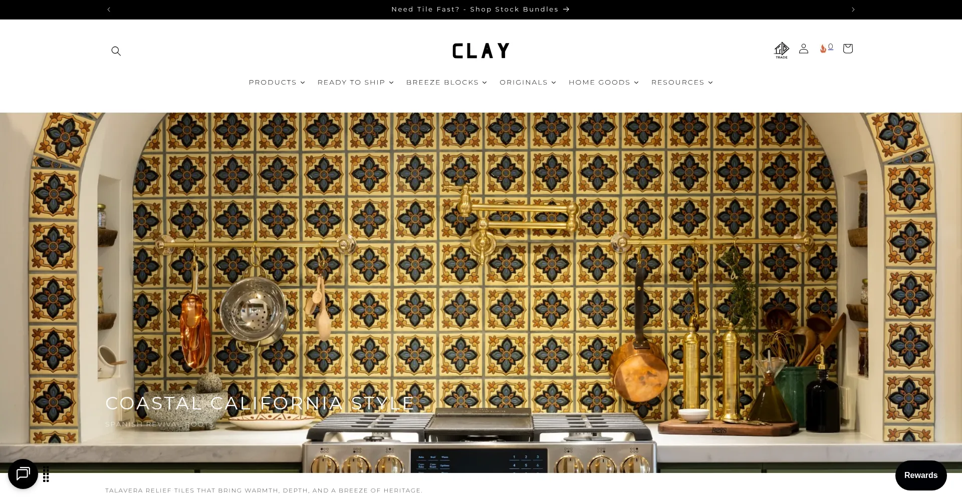 Website screenshot of Clayimports.com