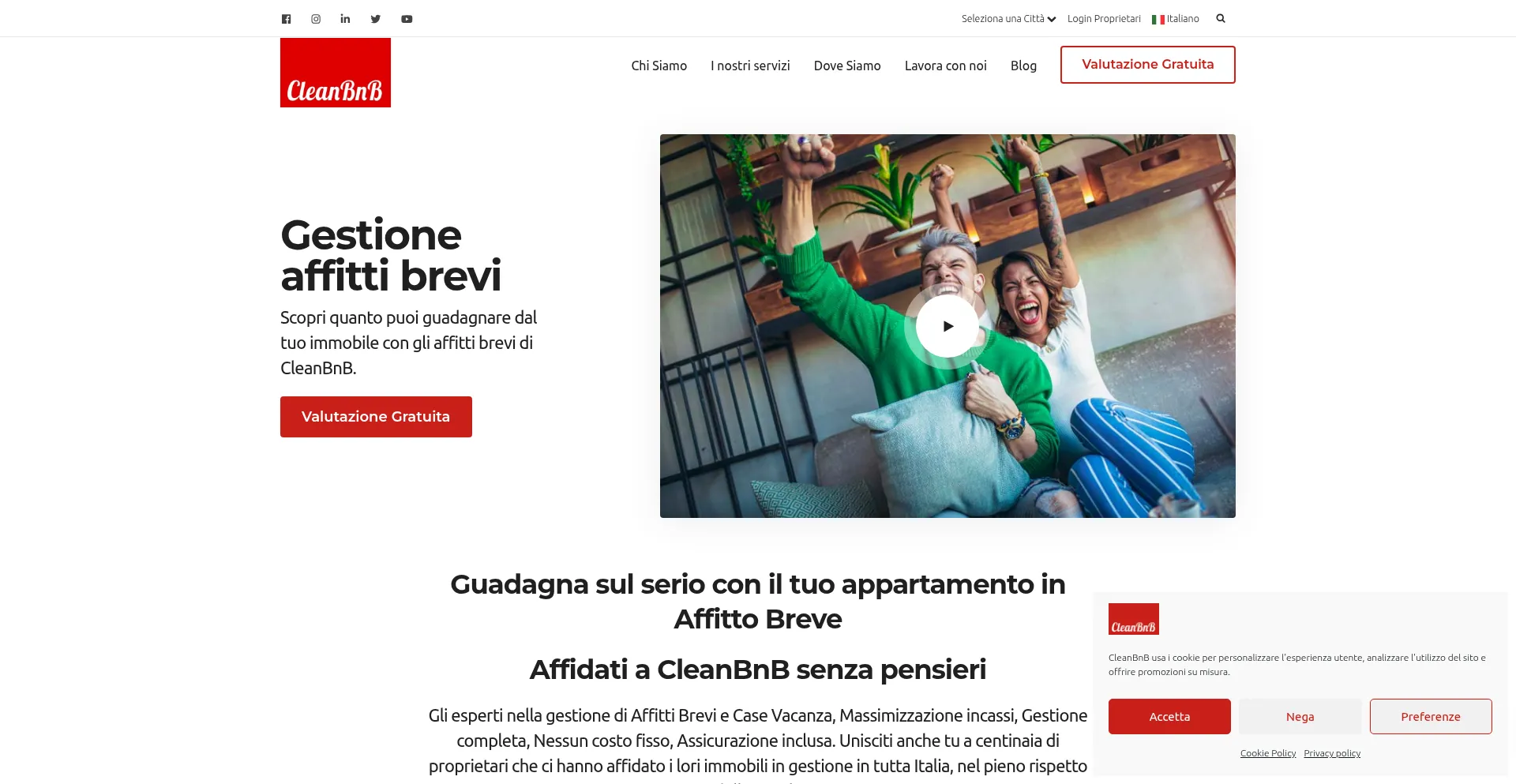 Website screenshot of Cleanbnb.net