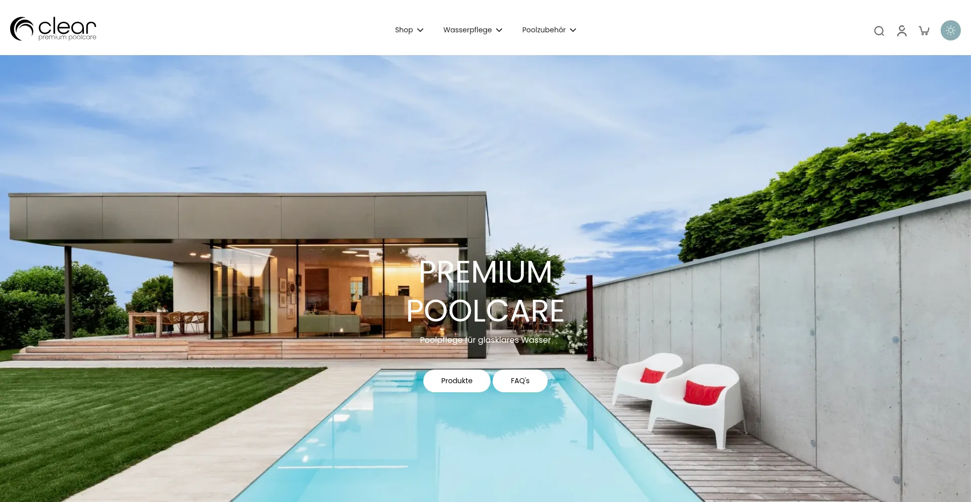 Website screenshot of Clearpool.at