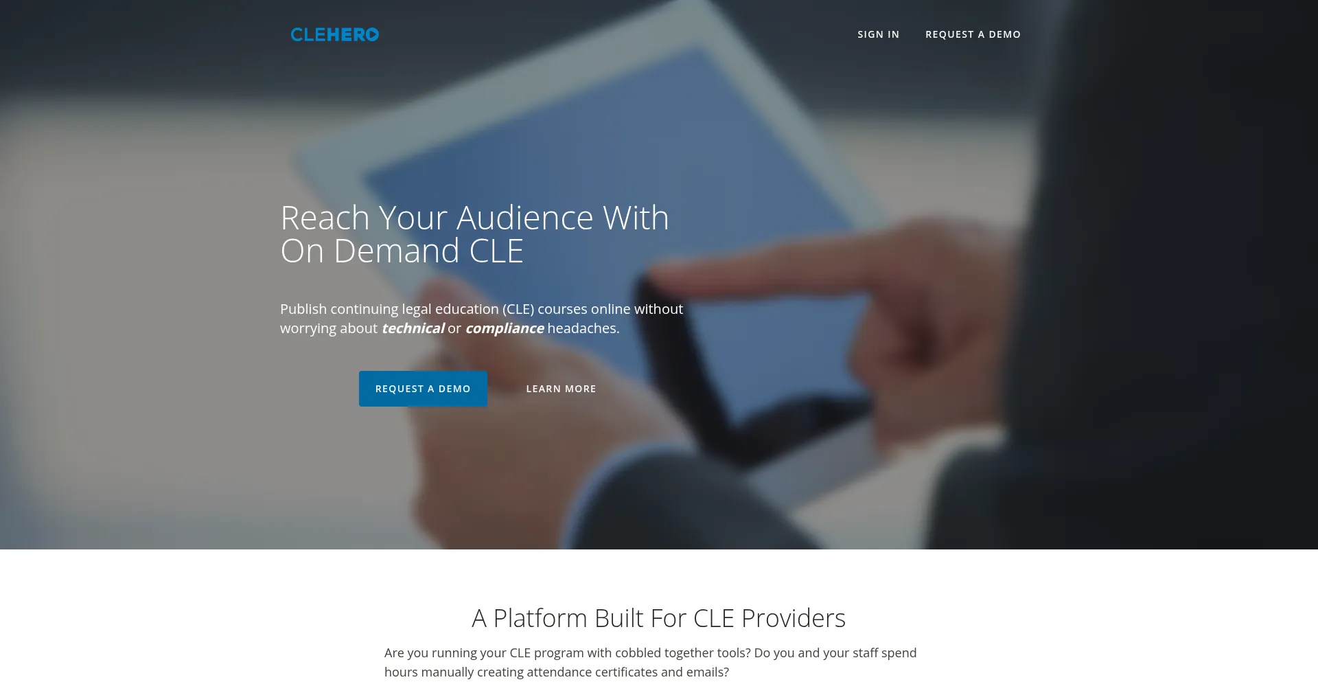 Website screenshot of Clehero.com