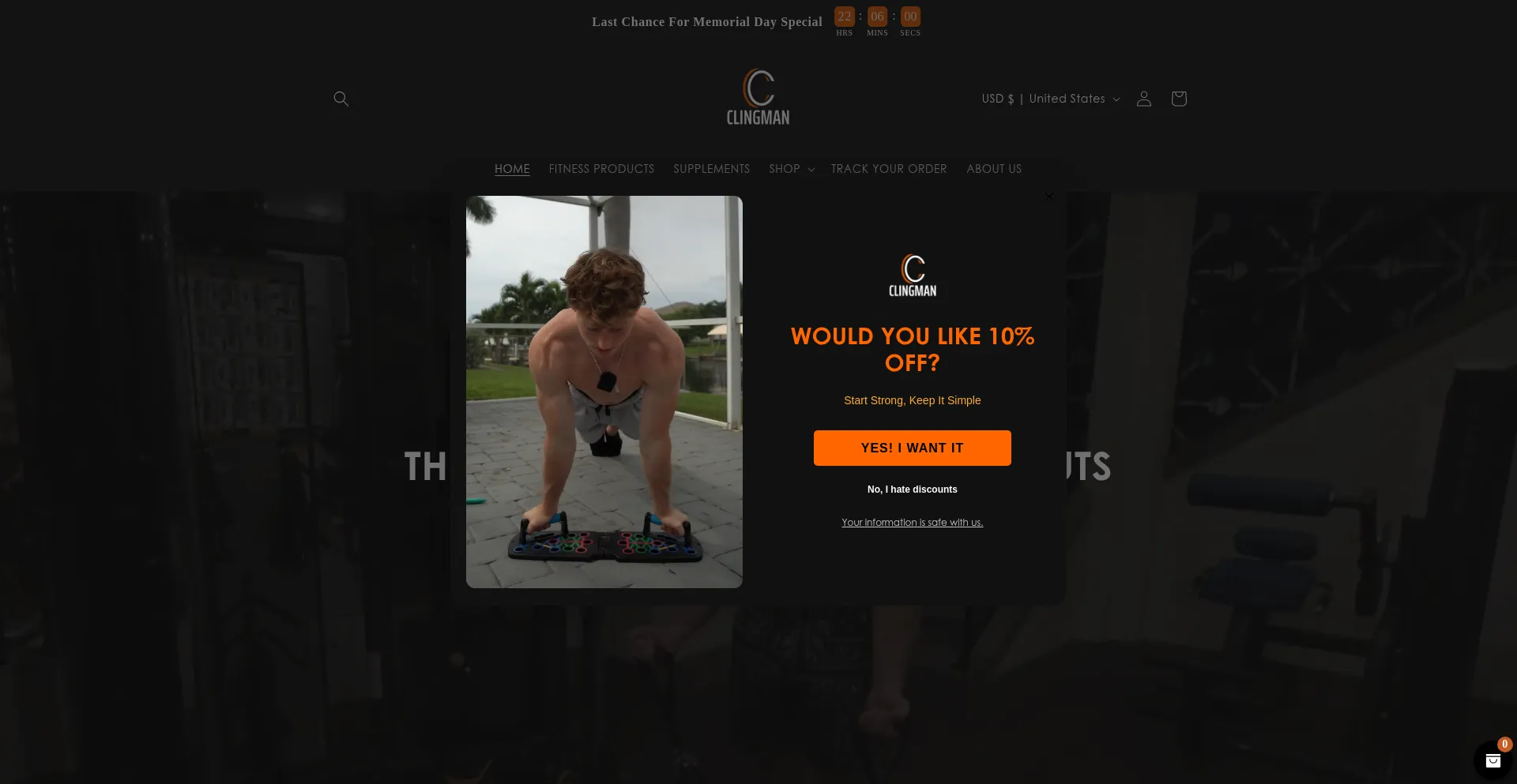 Website screenshot of Clingman.co