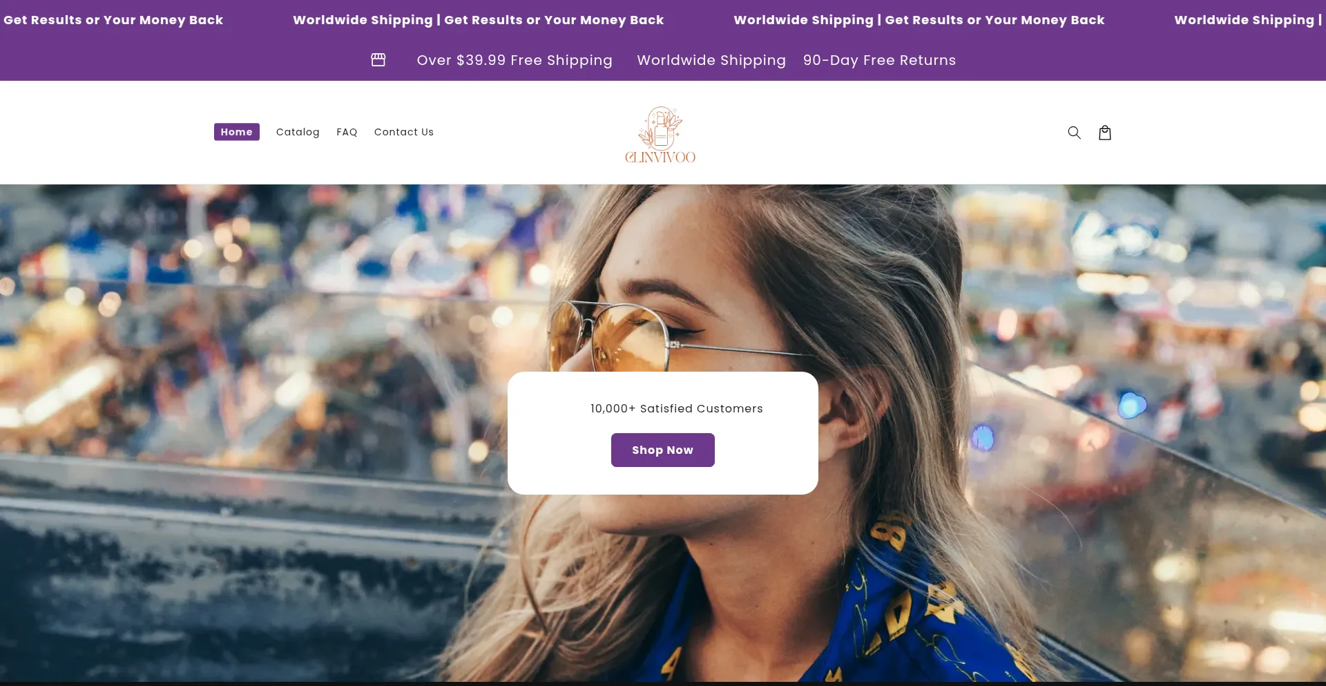 Website screenshot of Clinvivoo.com