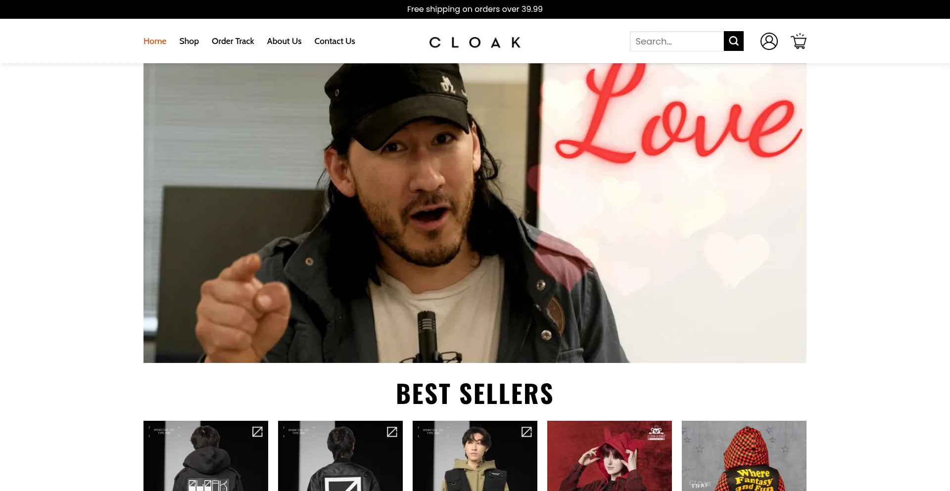 Website screenshot of Cloakbrandglobal.shop