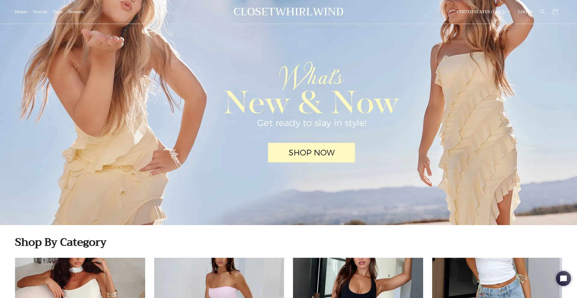 Website screenshot of Closetwhirlwind.com