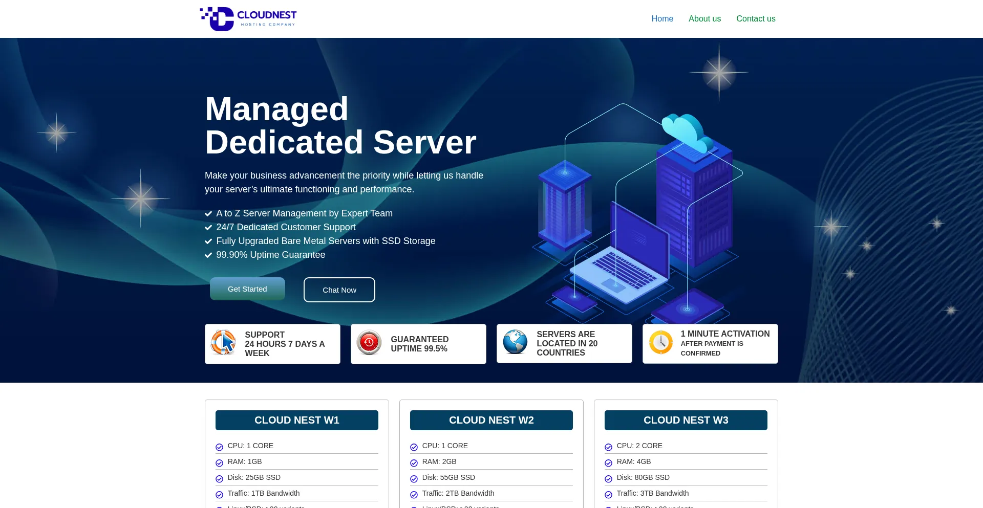 Website screenshot of Cloudnest.wiki