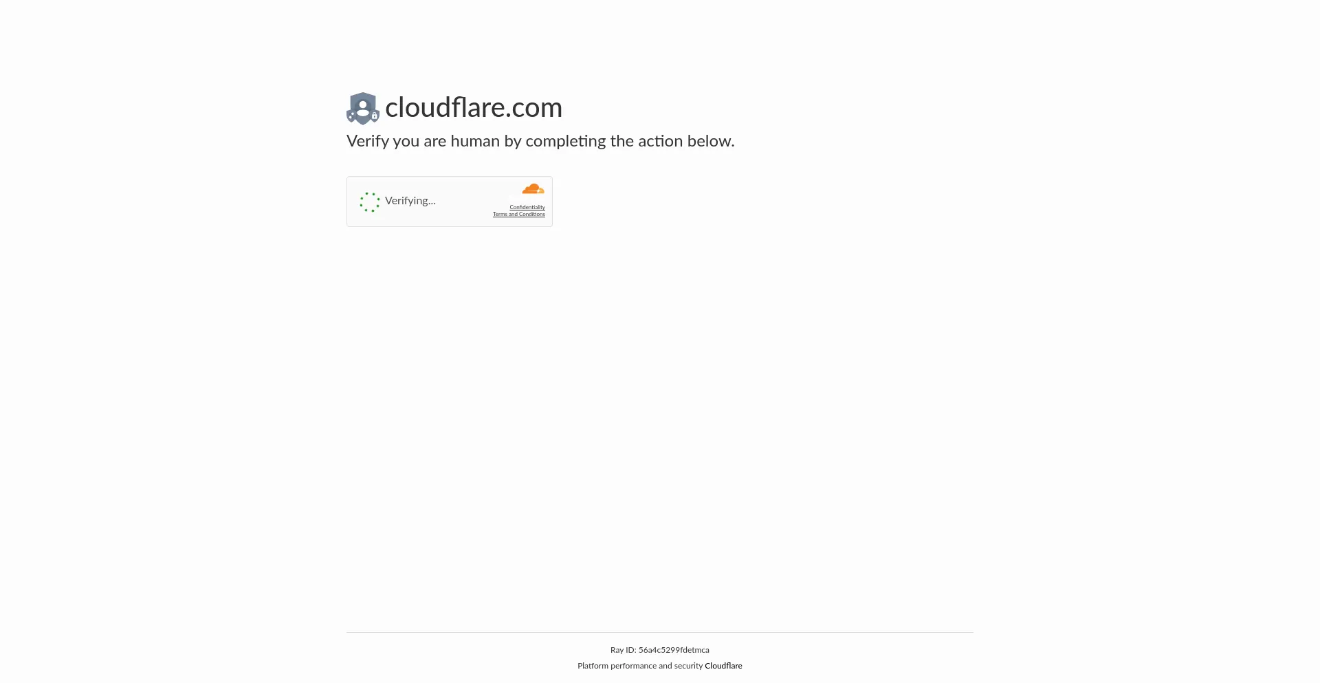 Website screenshot of Cloudtflare.com