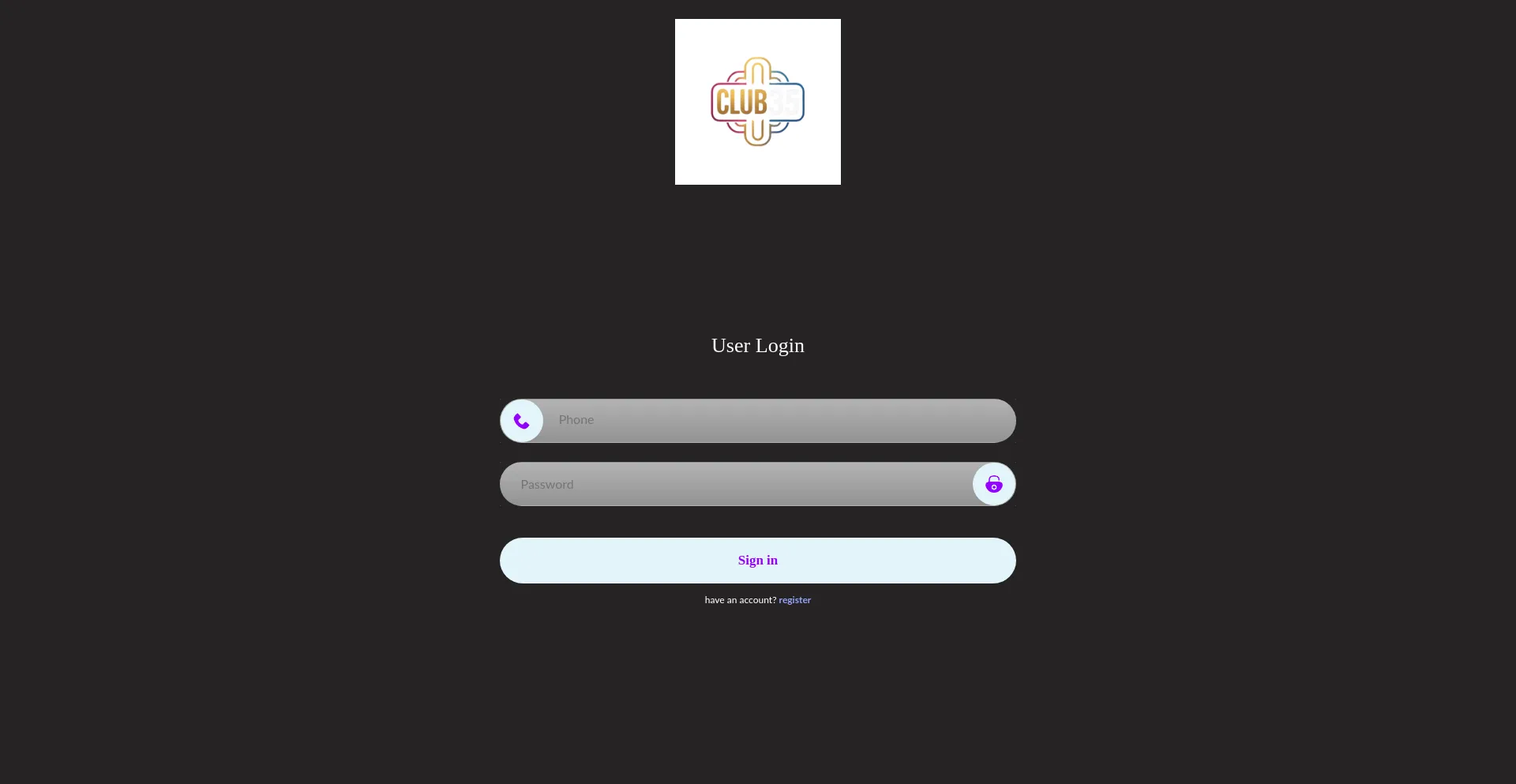 Website screenshot of Club35.org