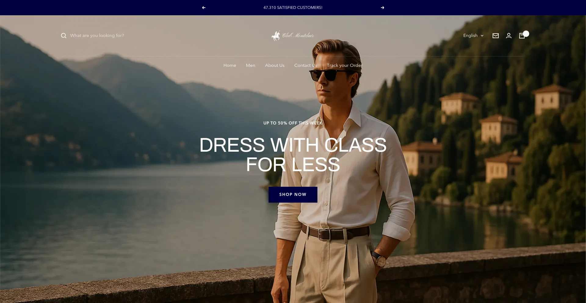 Website screenshot of Clubmontclair.com