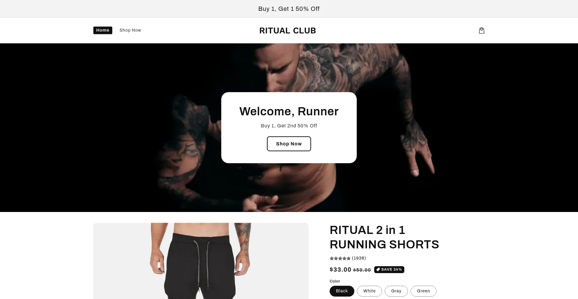 Website screenshot of Clubritual.com