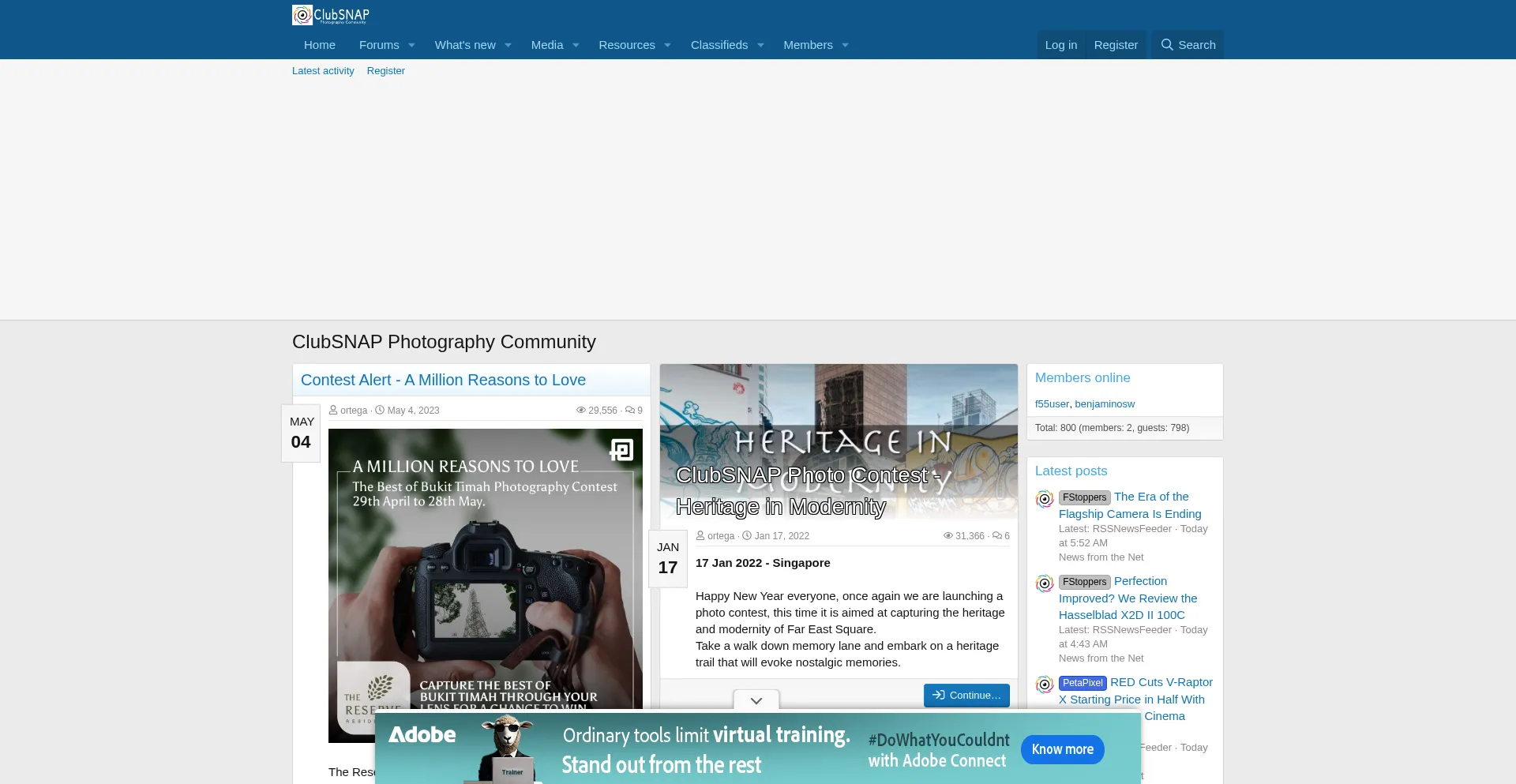Website screenshot of Clubsnap.com