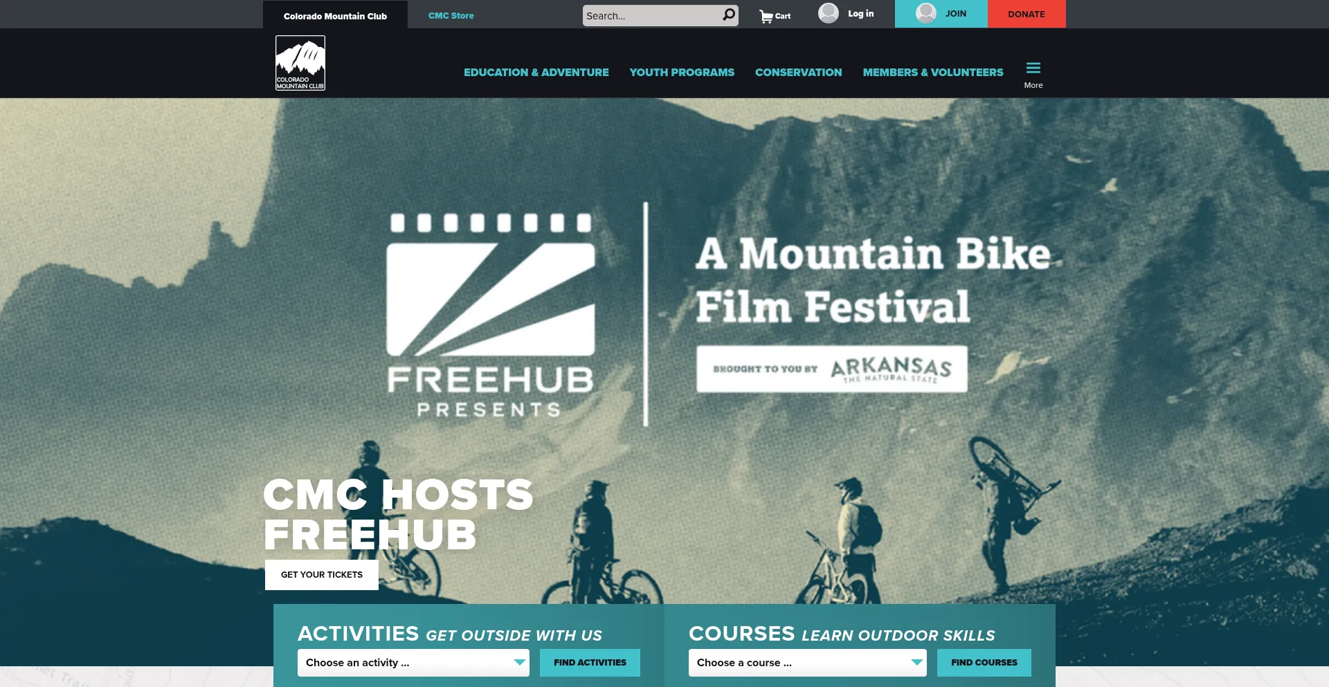 Website screenshot of Cmc.org