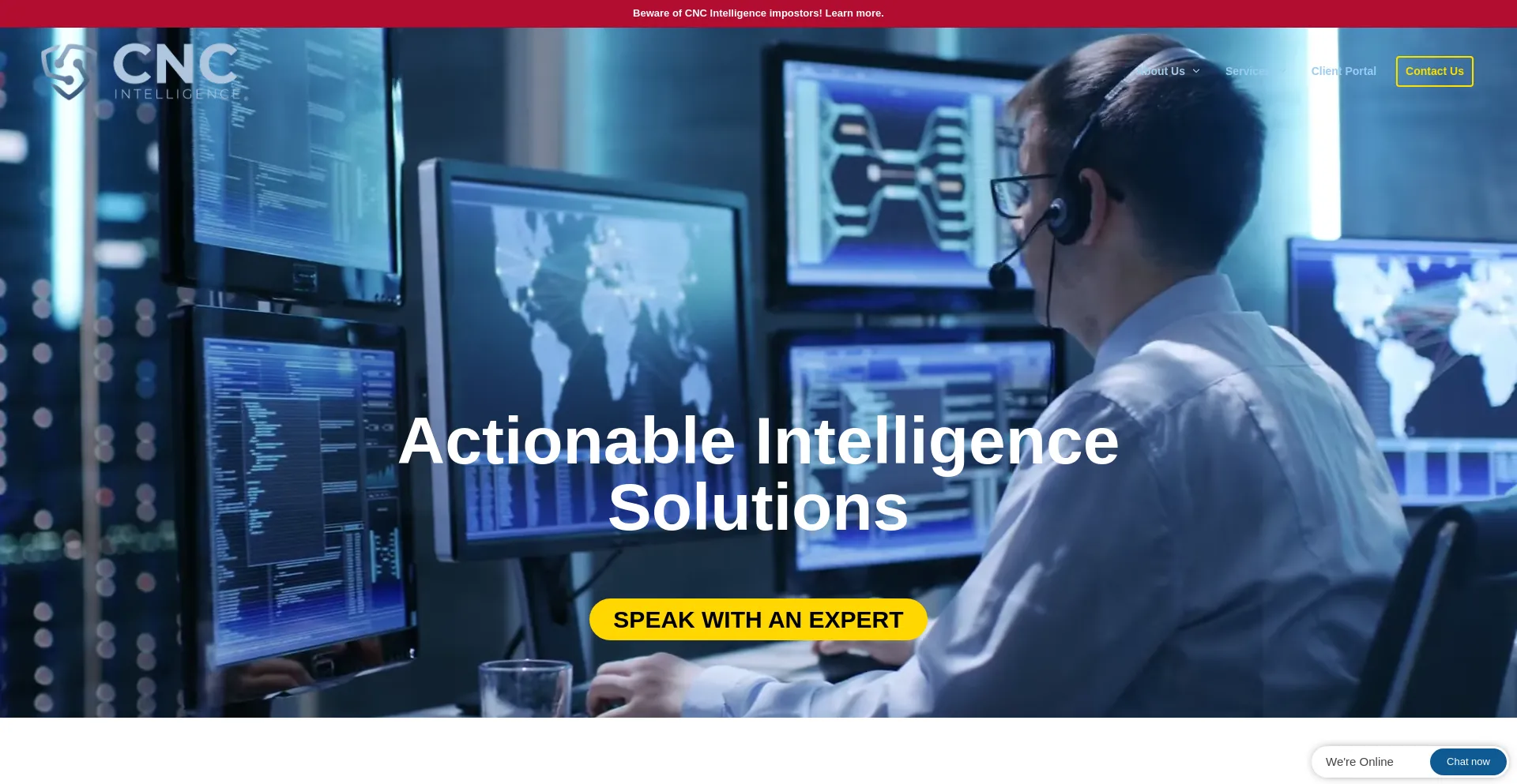 Website screenshot of Cncintel.com