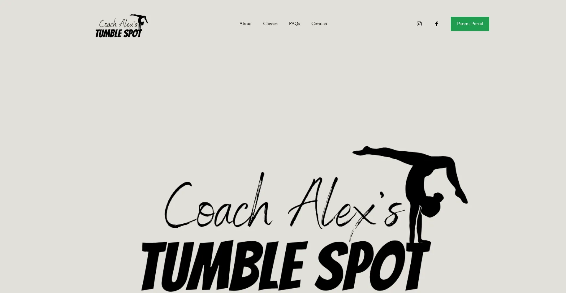 Website screenshot of Coachalexstumblespot.com