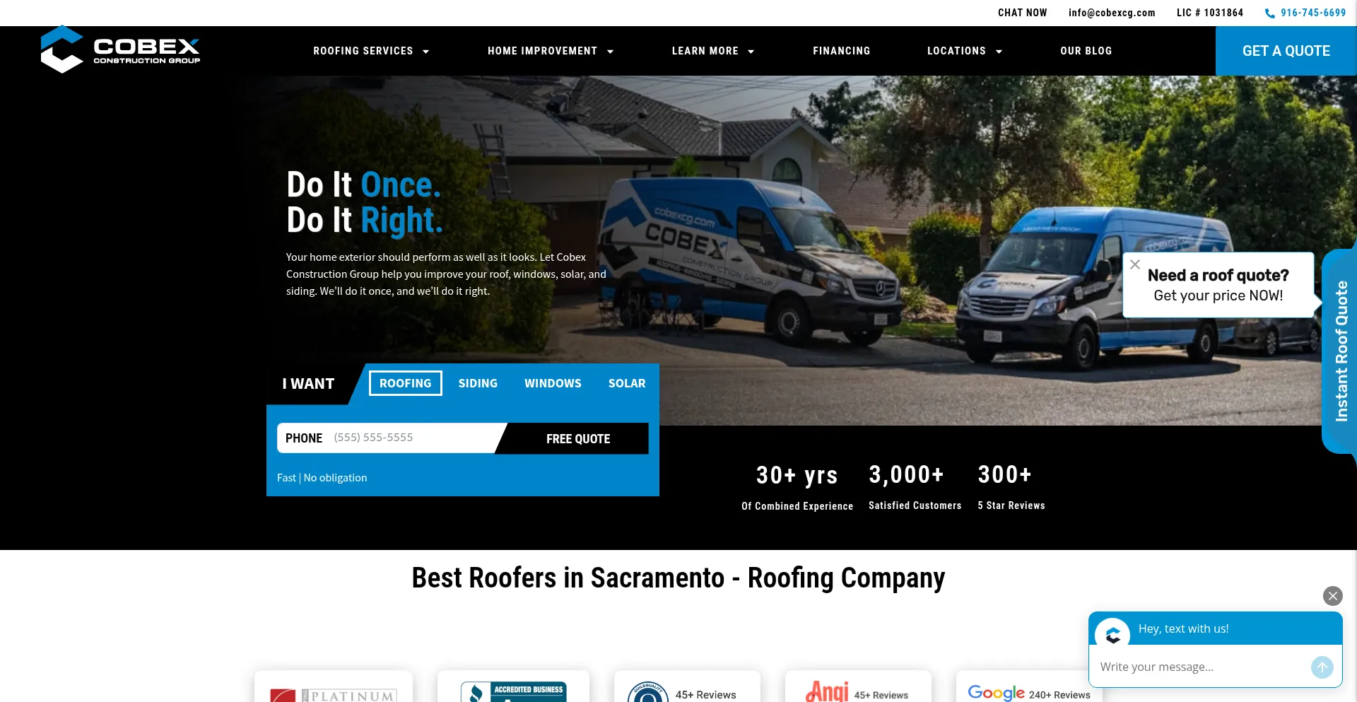 Website screenshot of Cobexcg.com