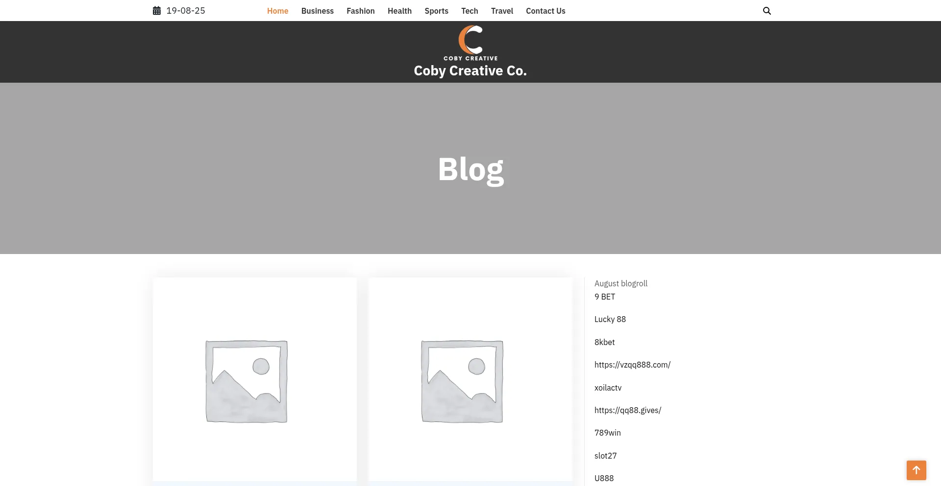 Website screenshot of Cobycreative.co