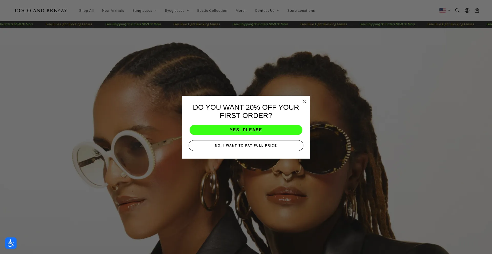 Website screenshot of Cocoandbreezy.com