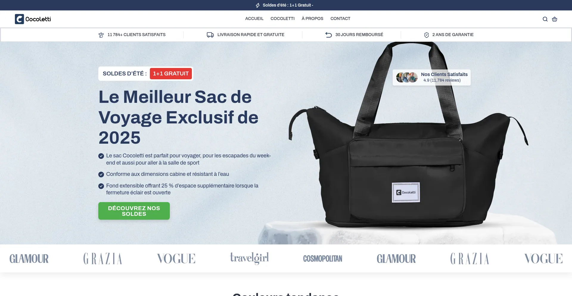 Website screenshot of Cocoletti.store