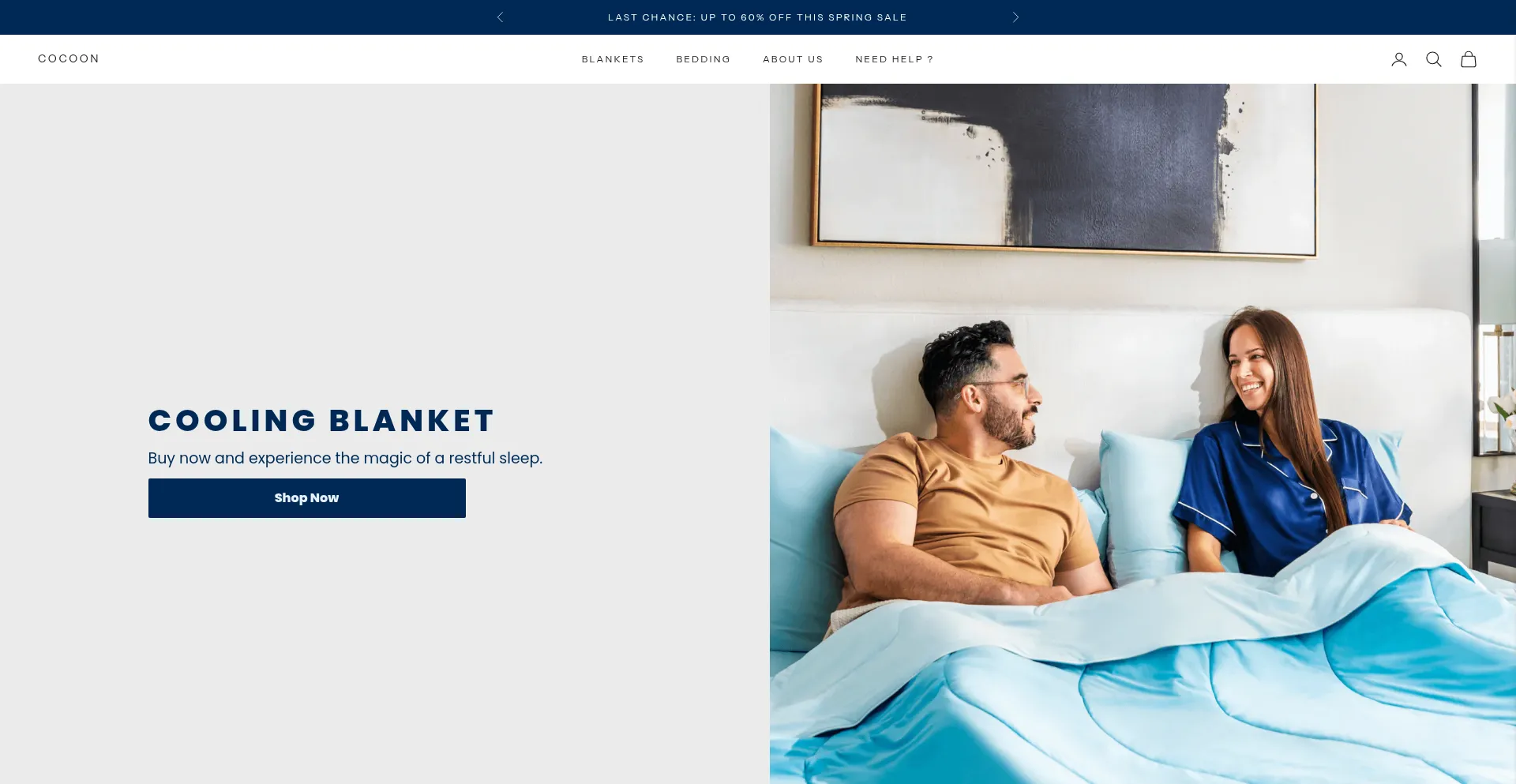 Website screenshot of Cocoon-canada.store