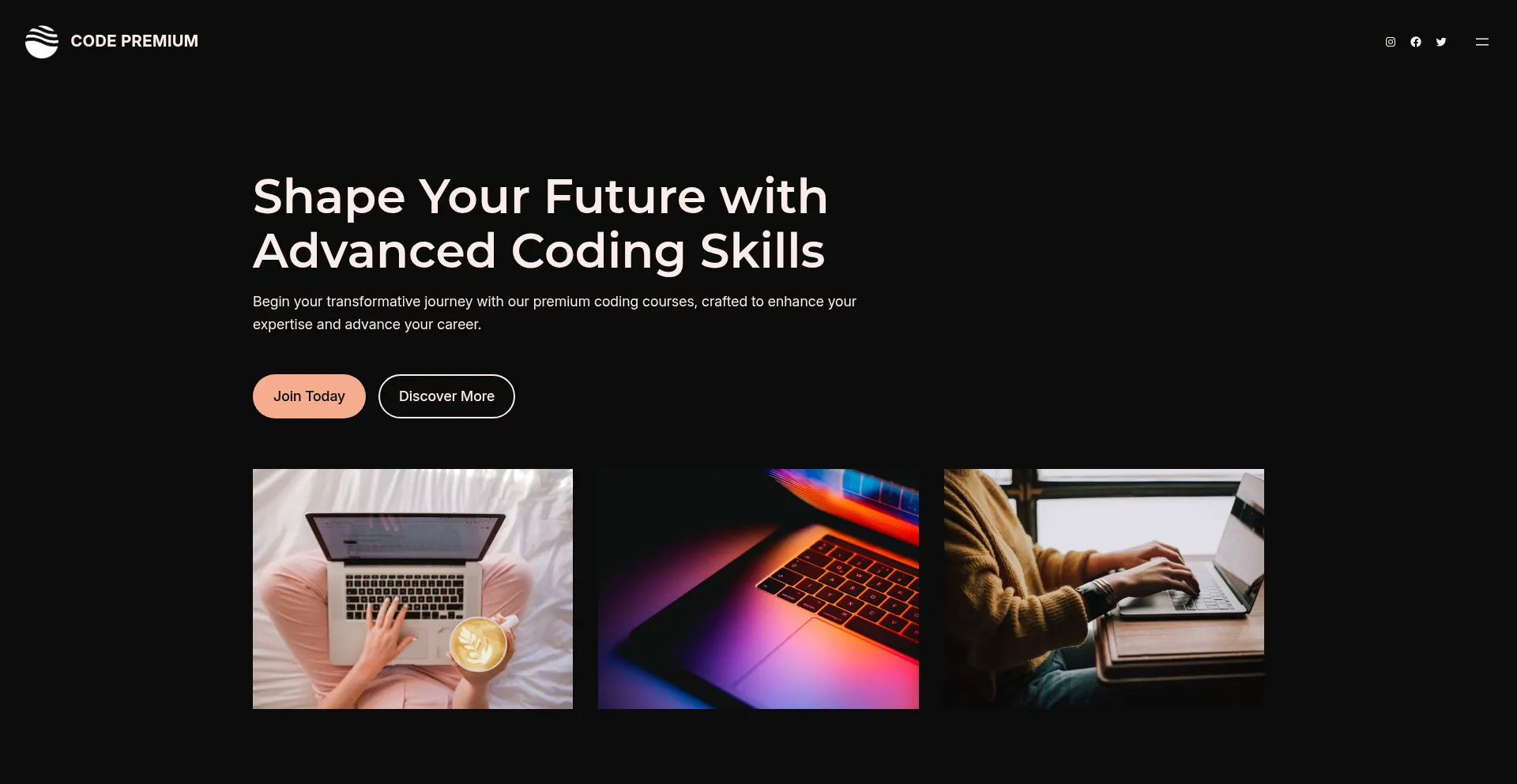 Website screenshot of Codepremium.net