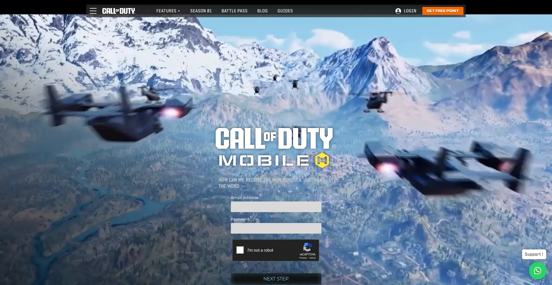 Website screenshot of Codmplay.com