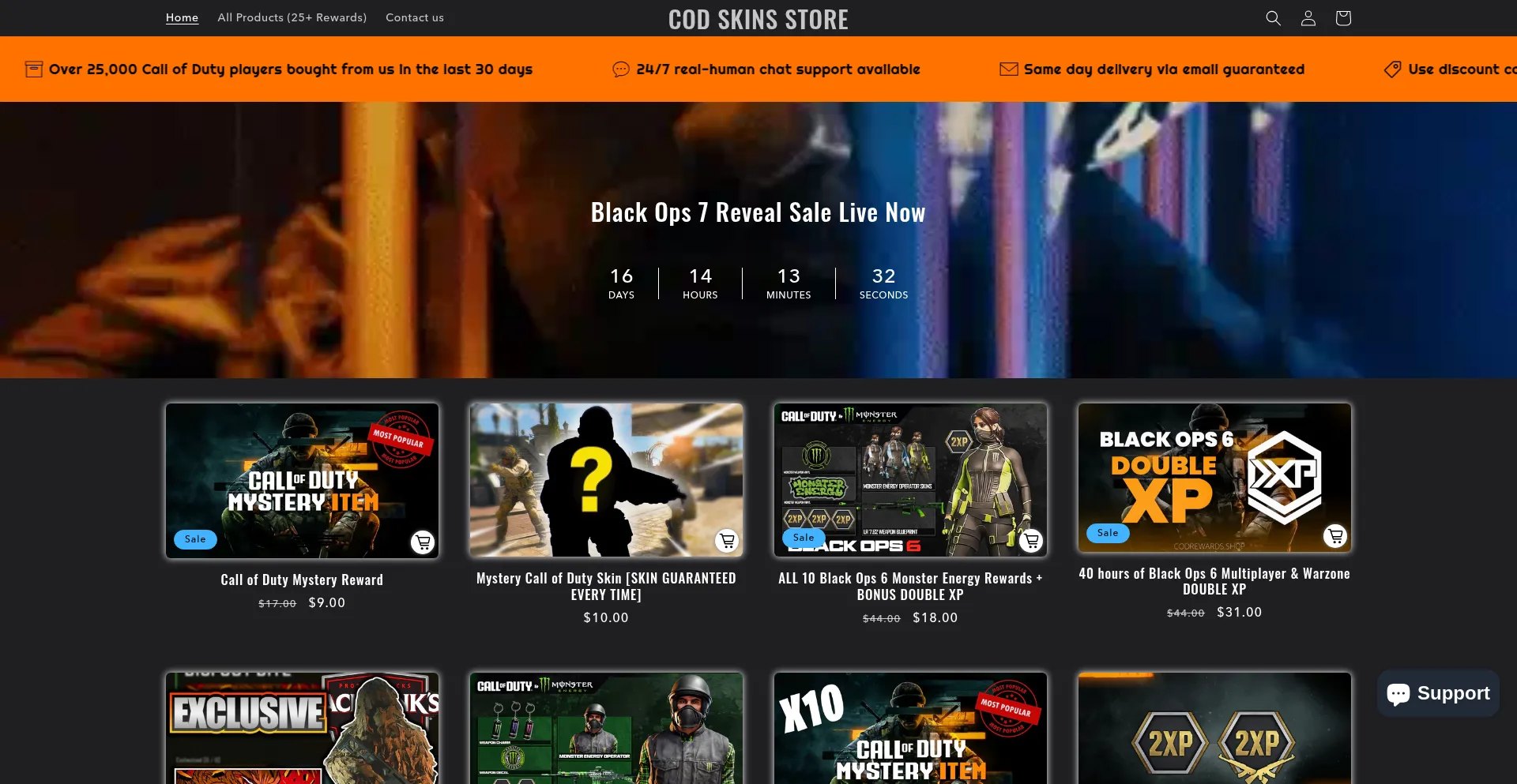 Website screenshot of Codrewards.shop