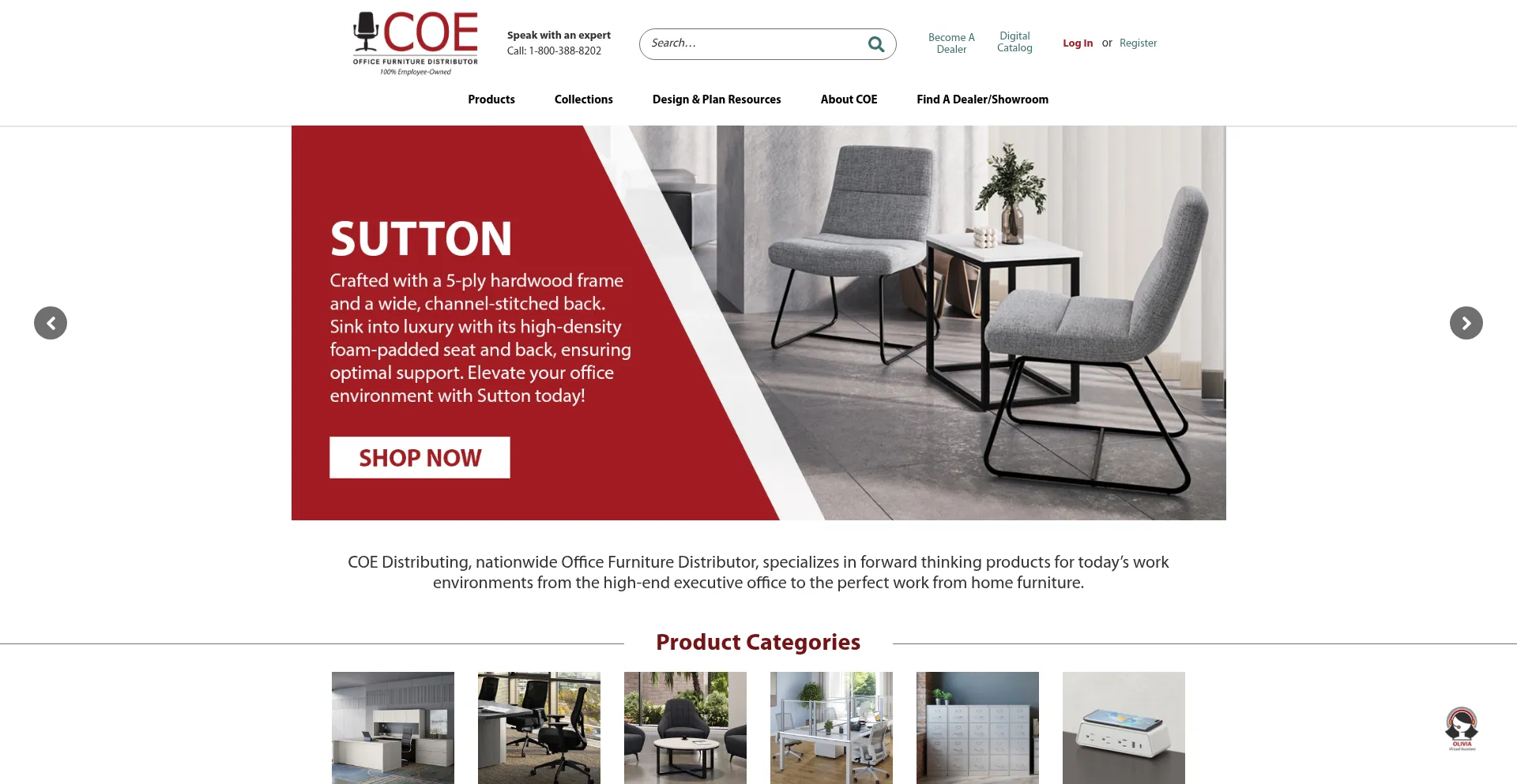 Website screenshot of Coedistributing.com