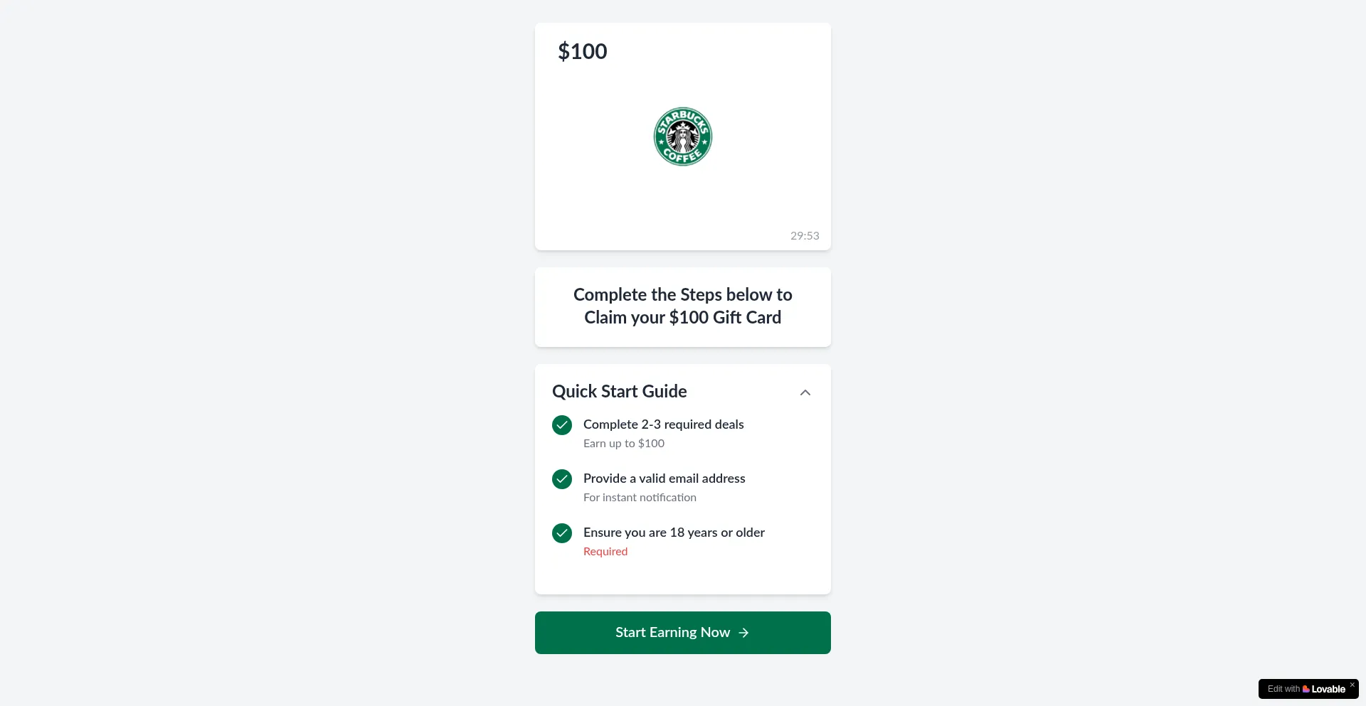 Website screenshot of Coffeegifted.com