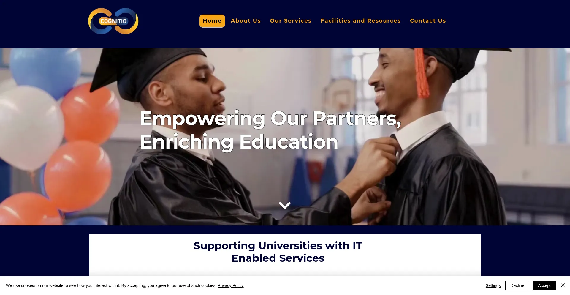 Website screenshot of Cognitio.world