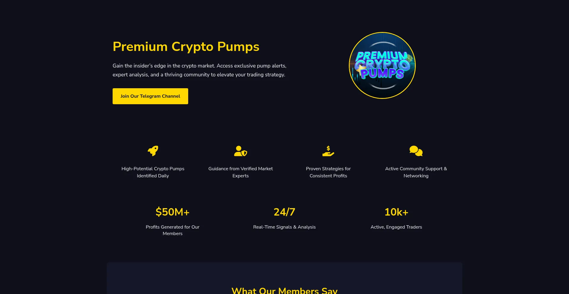 Website screenshot of Coin-radar.xyz
