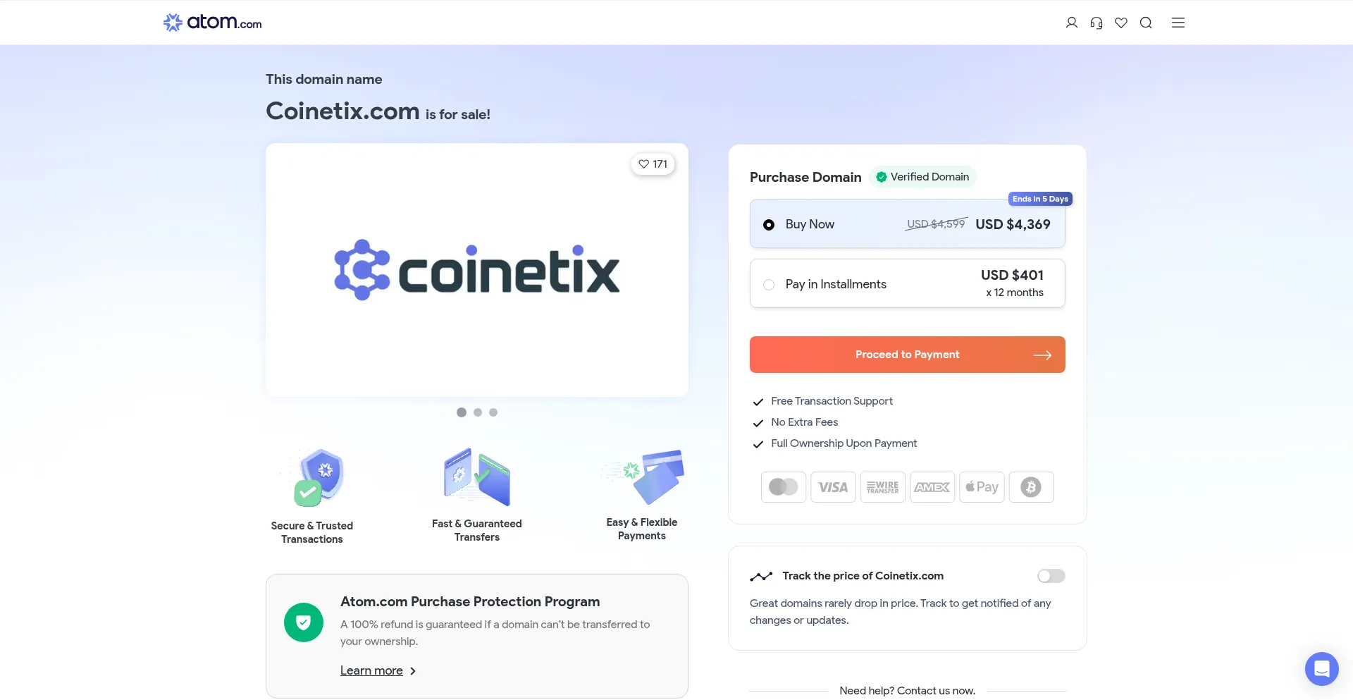 Website screenshot of Coinetix.com