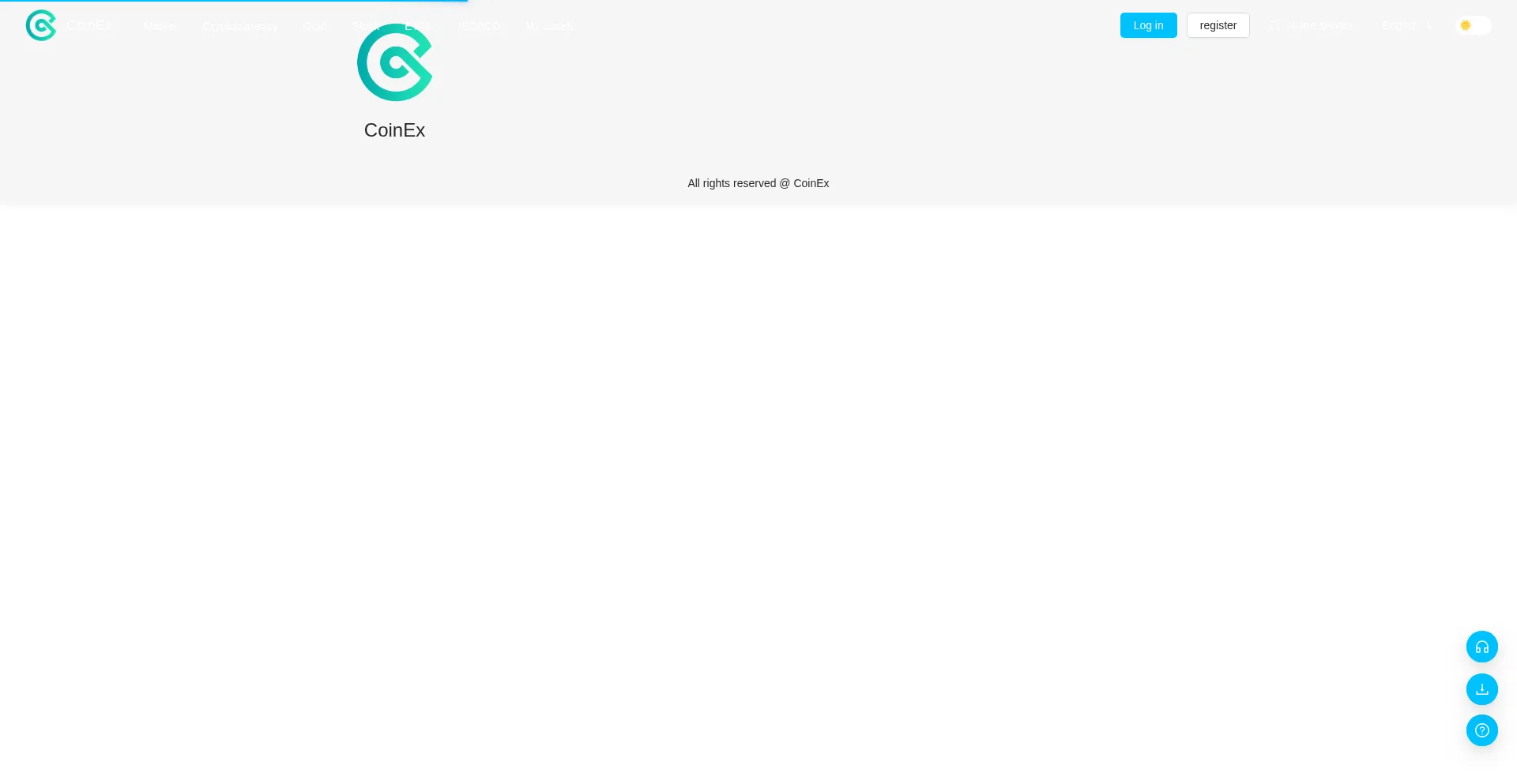 Website screenshot of Coinexagroup.com